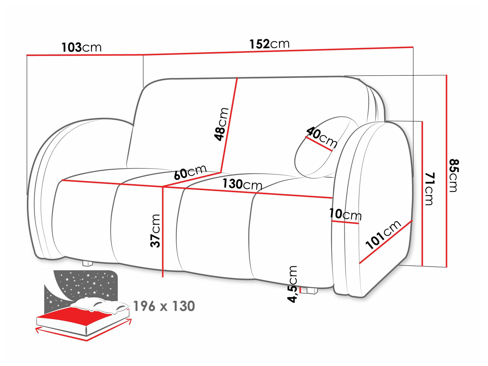 Schlafsofa Citral III (Velo 627)