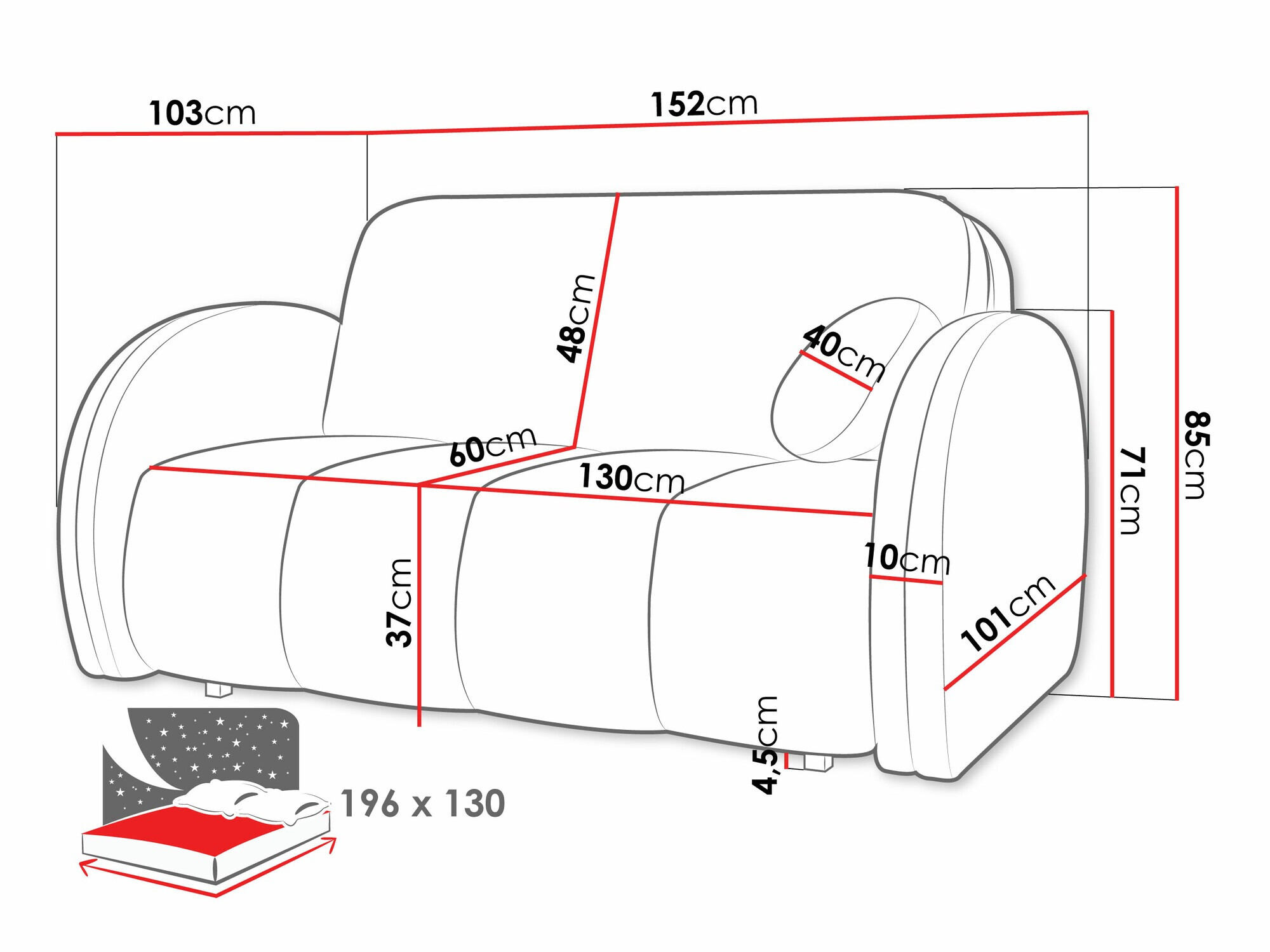 Schlafsofa Citral III (Velo 636)