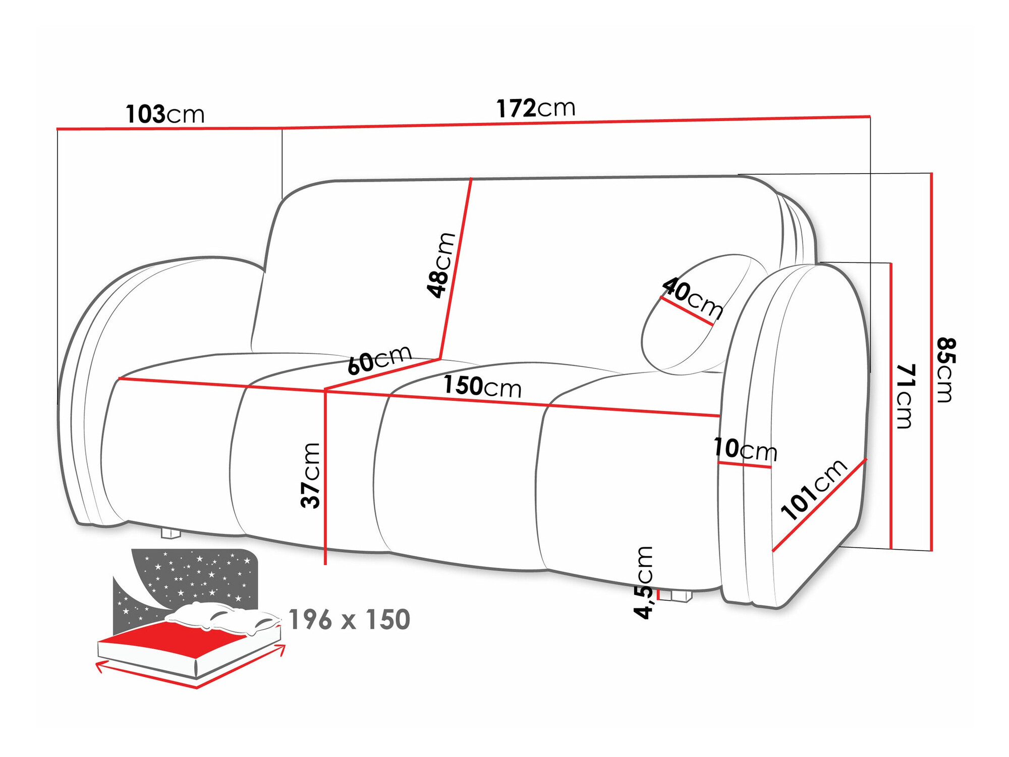 Schlafsofa Citral IV (Velo 626)