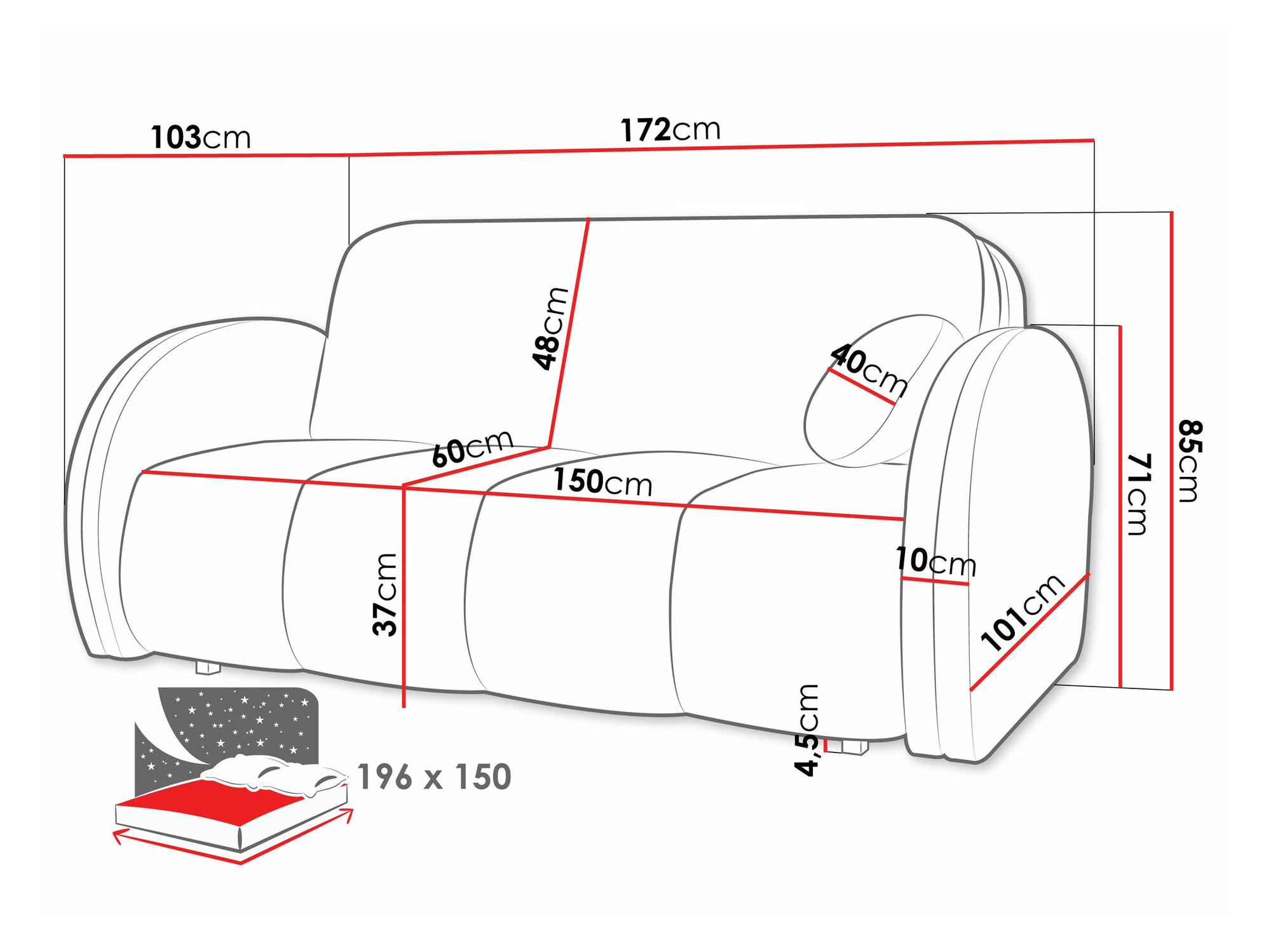 Schlafsofa Citral IV (Velo 627)