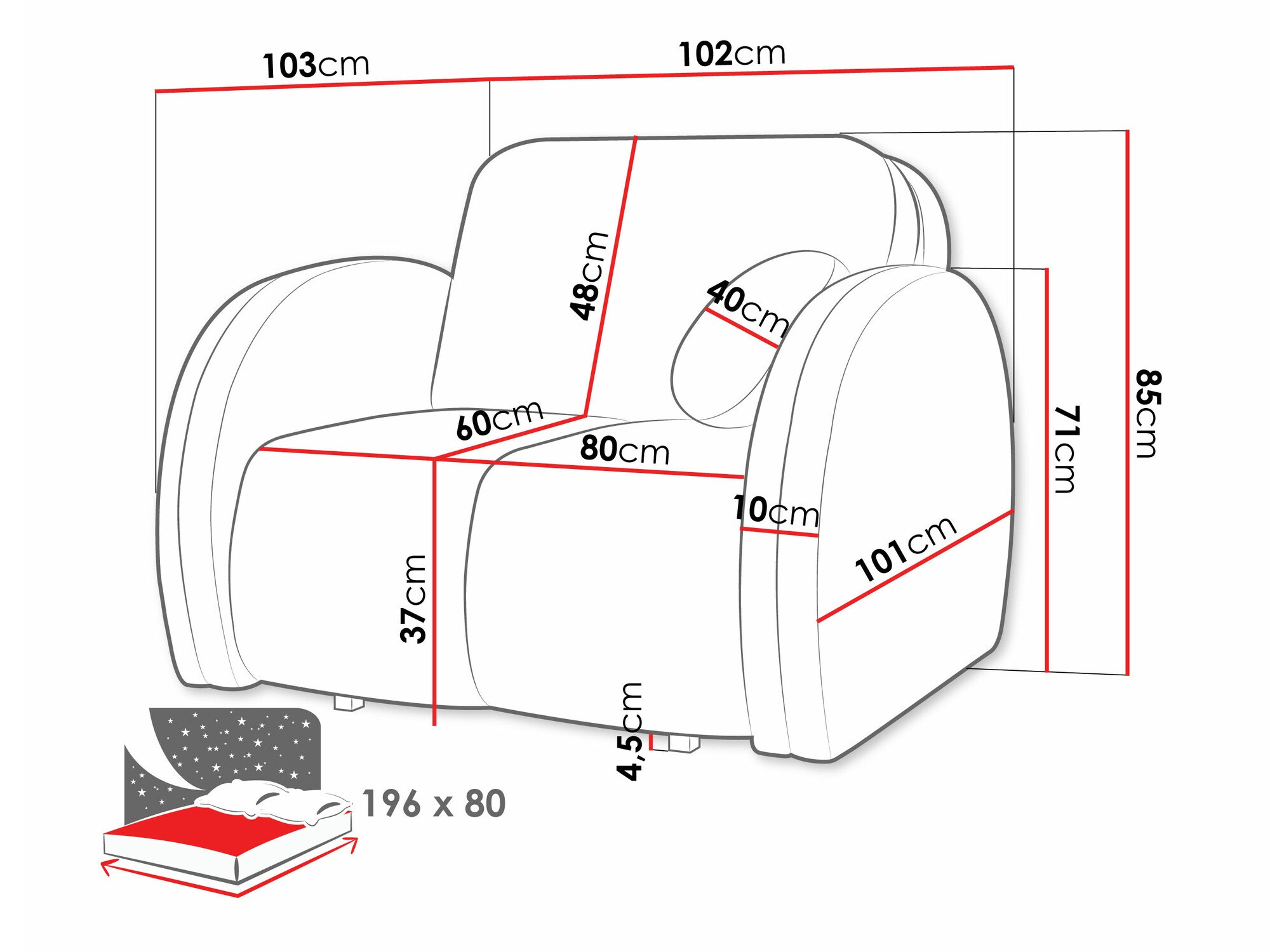 Sessel Citral I (Velo 636)
