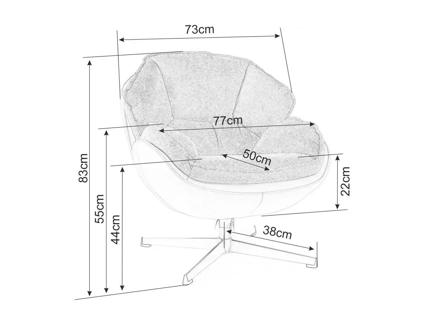 Sessel Detroit 699 (Beige)