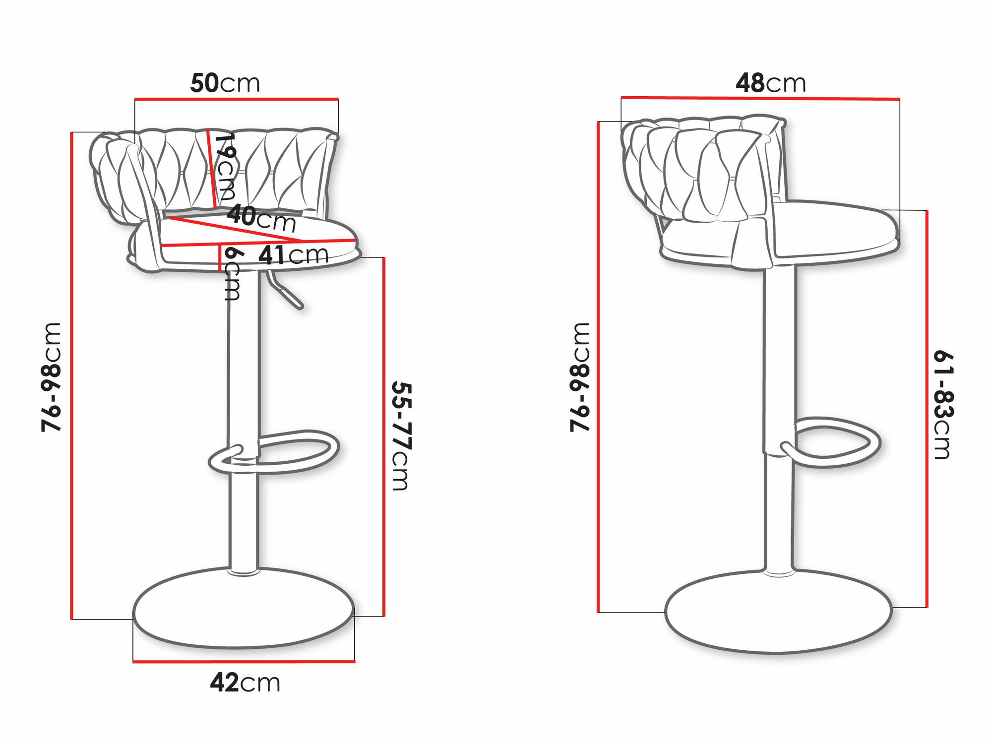 Barstuhl Comfivo 441 (Silber + Grau)