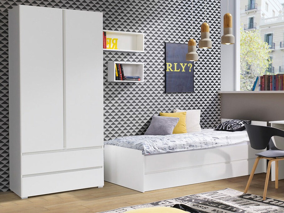 Kleiderschrank Cirdora 101 (Weiss)