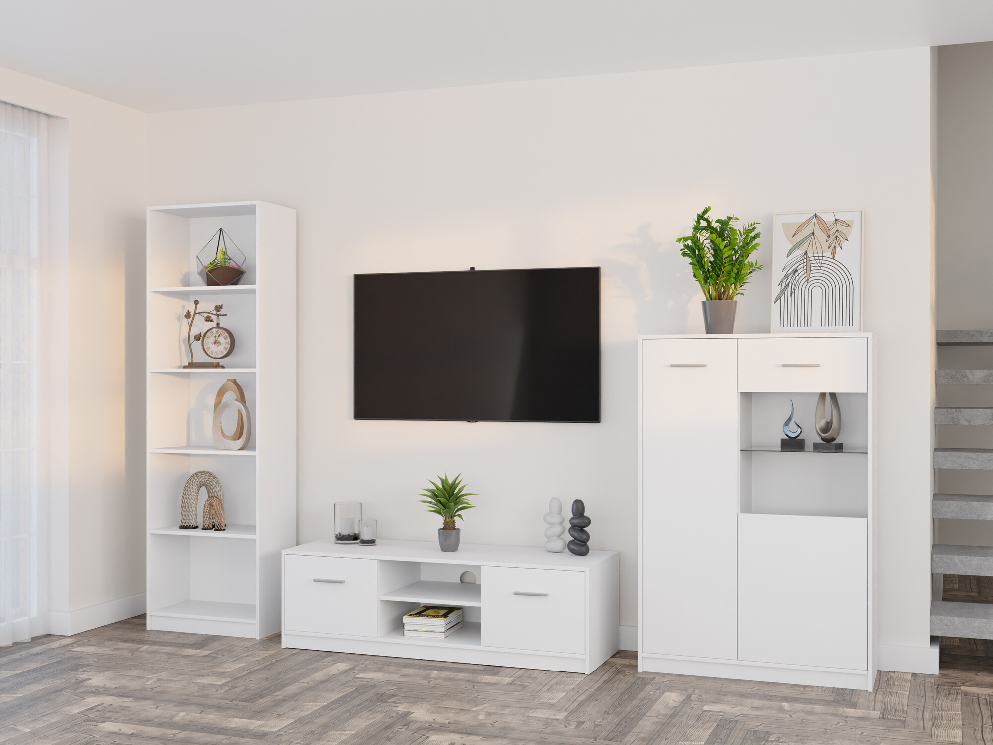 Wohnzimmer-Sets Novsore 164 (Weiss)