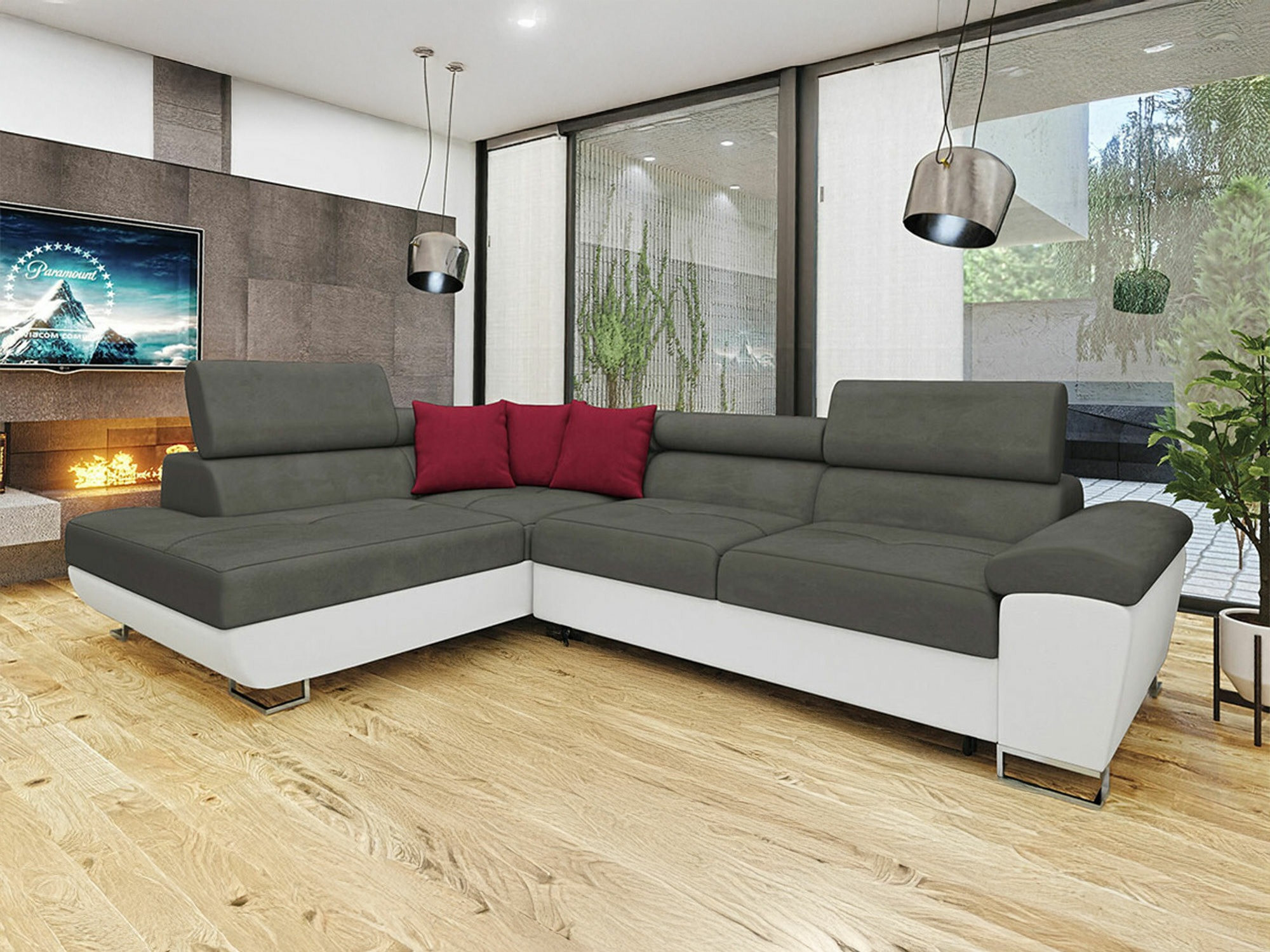 Ecksofa Comfivo Ruta II (Soft 017 + Uttario Velvet 2971 + Kronos 02)