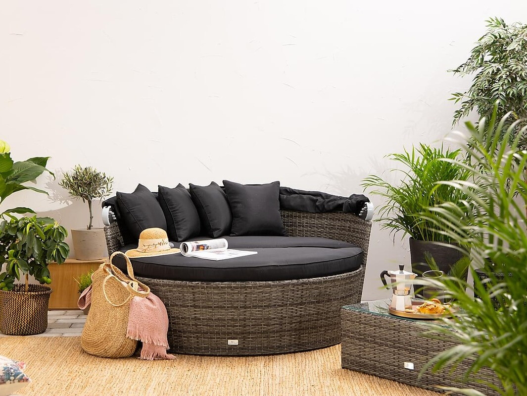 Gartenmöbel-Set Comfort Garden 1436 (Grau + Schwarz)