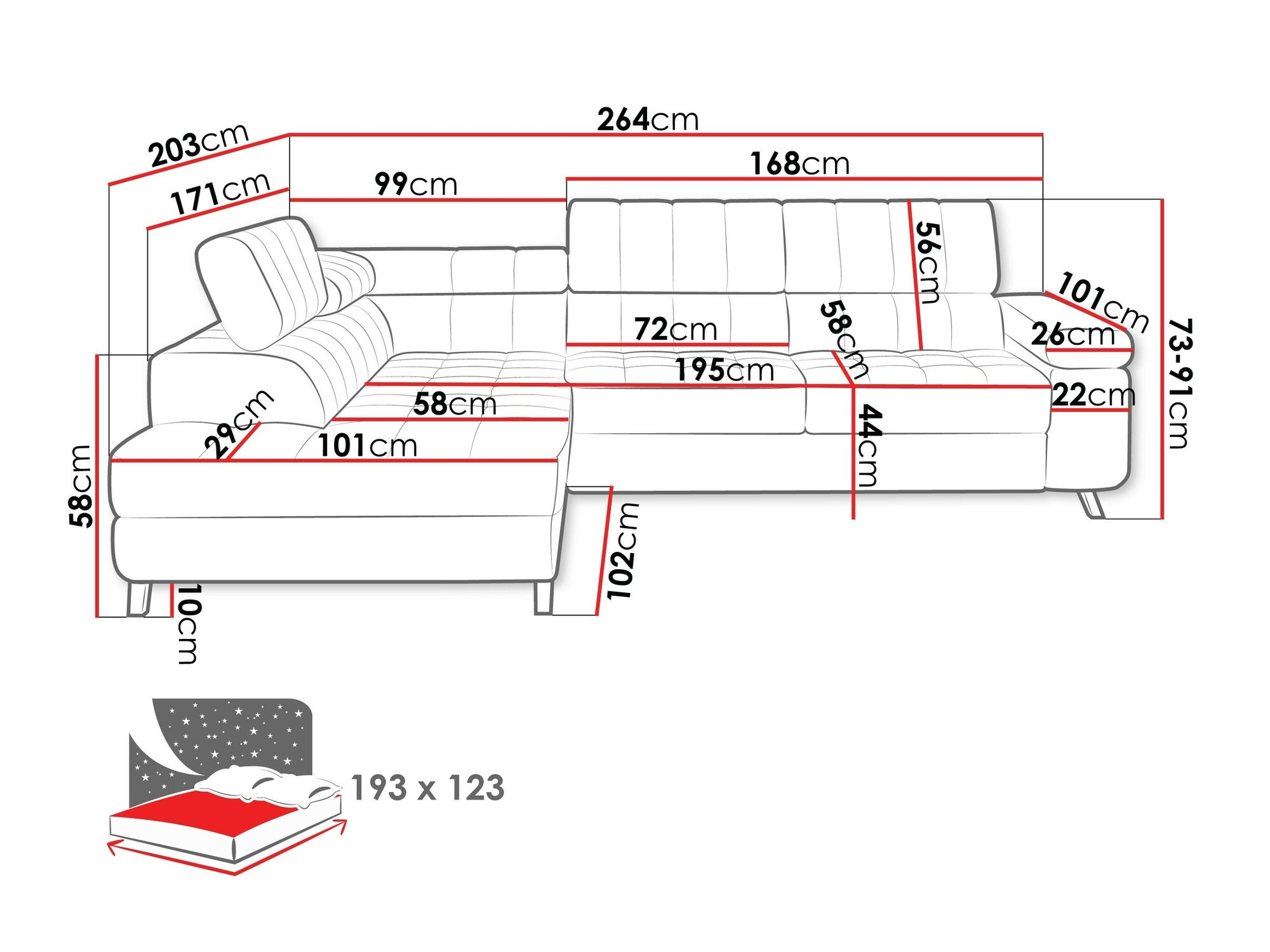 Ecksofa Comfivo Agnus (Baloo 2074)