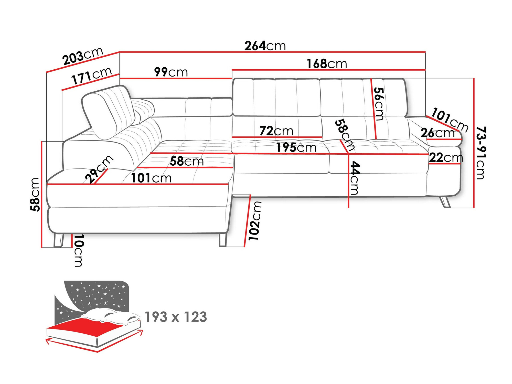 Ecksofa Comfivo Agnus (Clara 215.02)