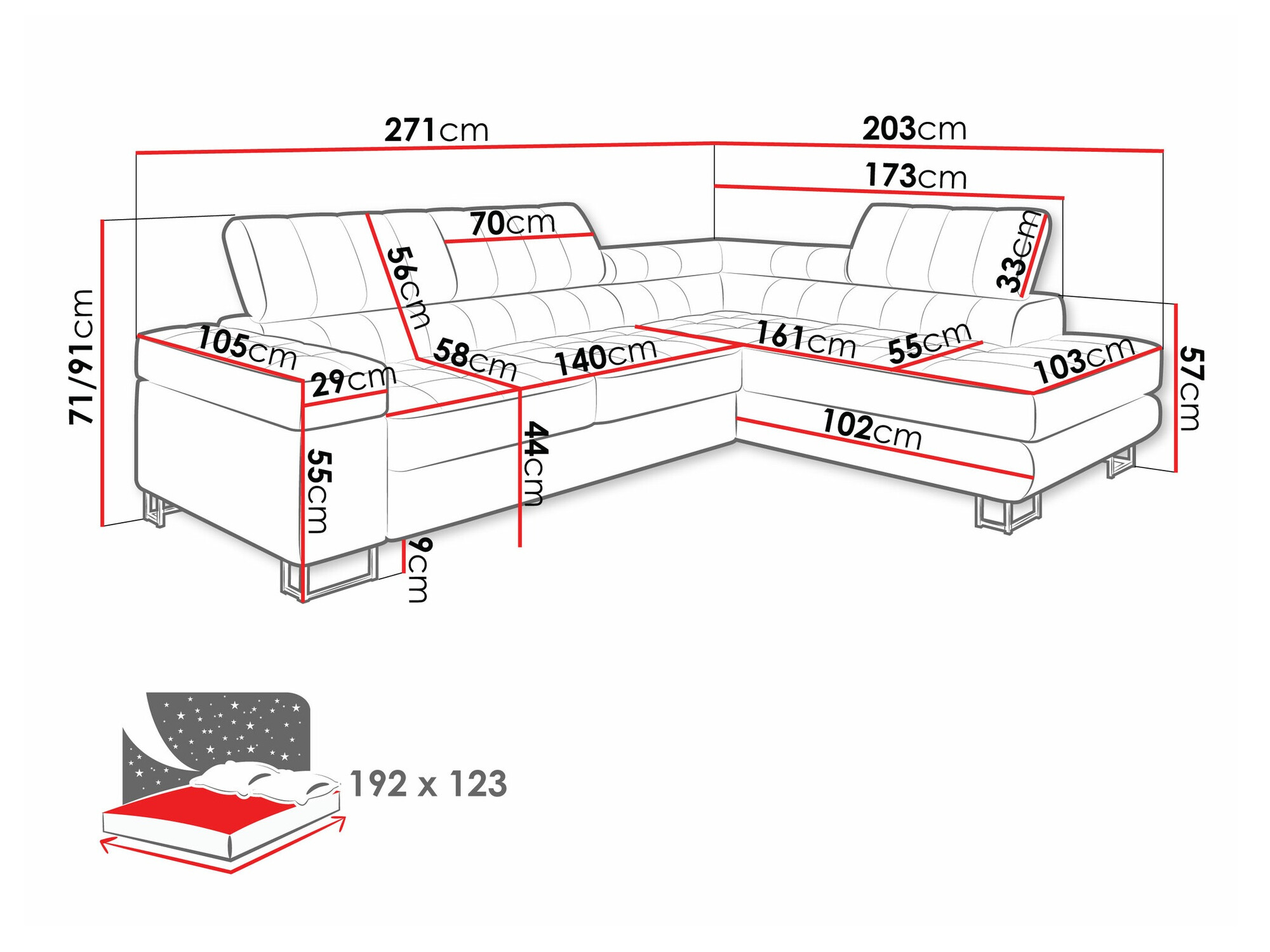 Ecksofa Comfivo Anima (Clara 215.02)