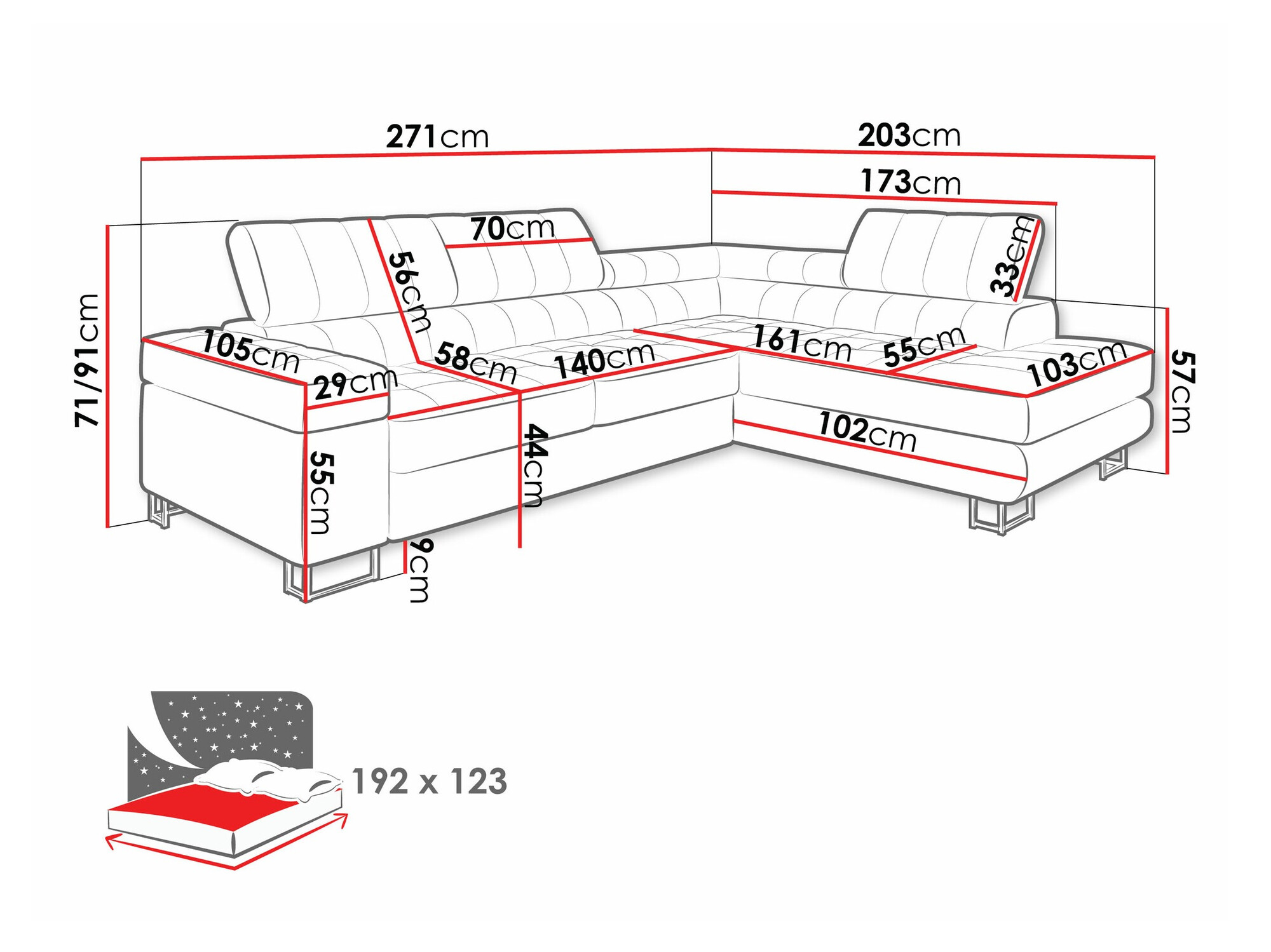 Ecksofa Comfivo Anima (Flow 06)