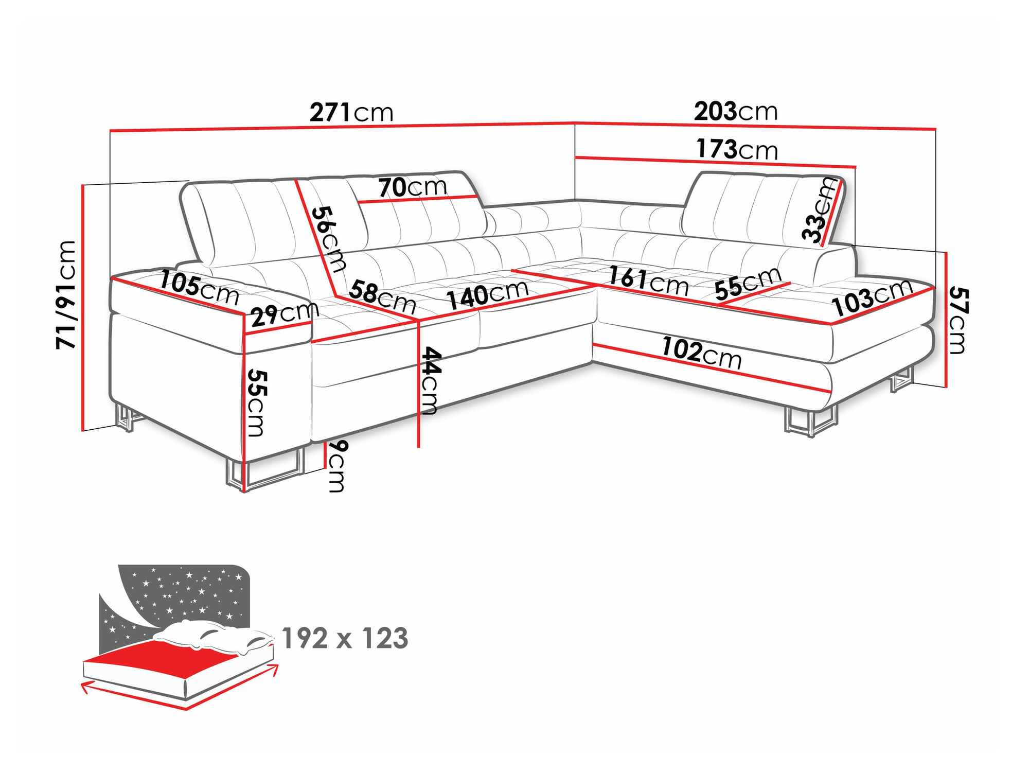 Ecksofa Comfivo Anima (Flow 06)