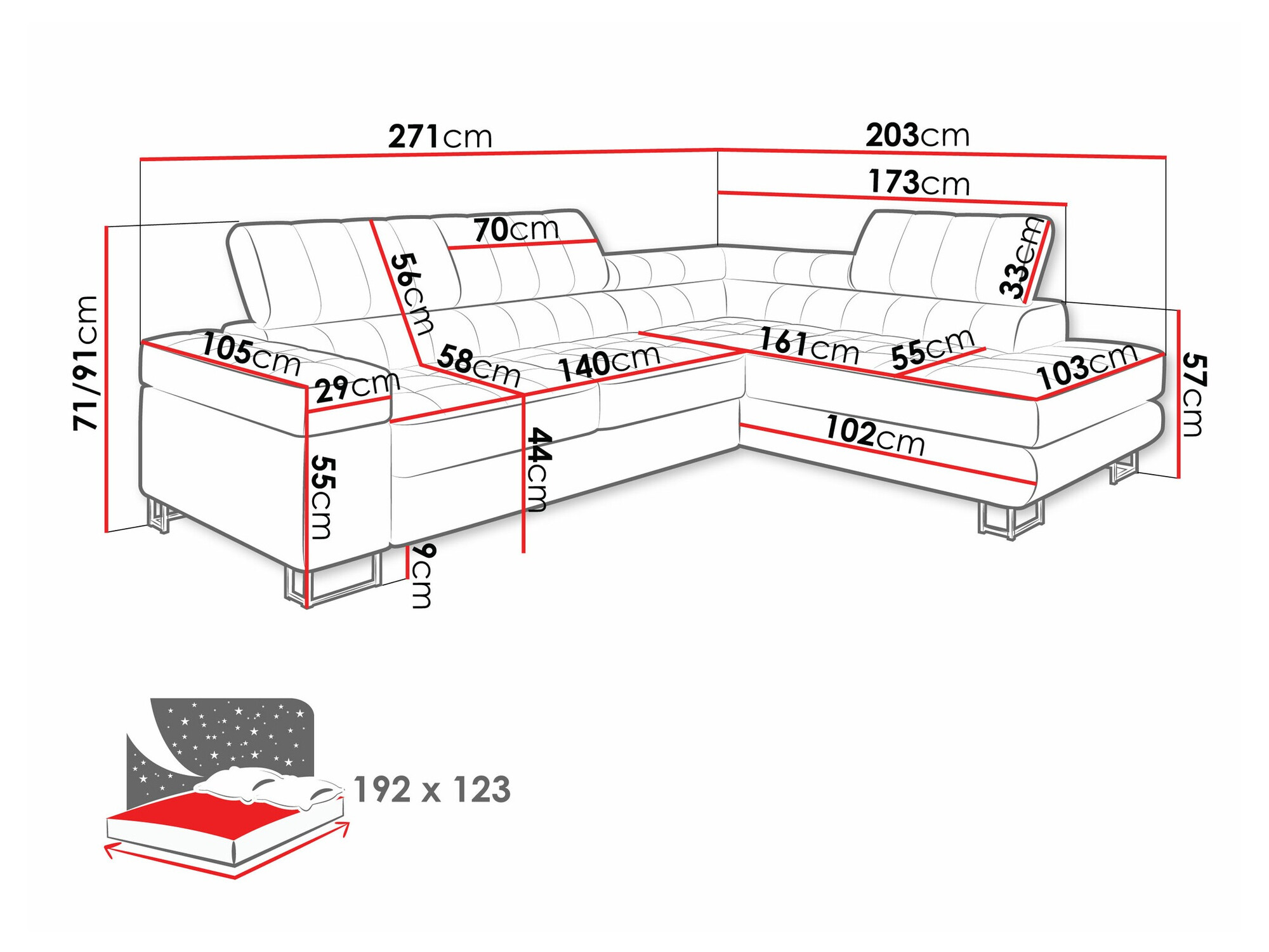 Ecksofa Comfivo Anima (Matana 17)