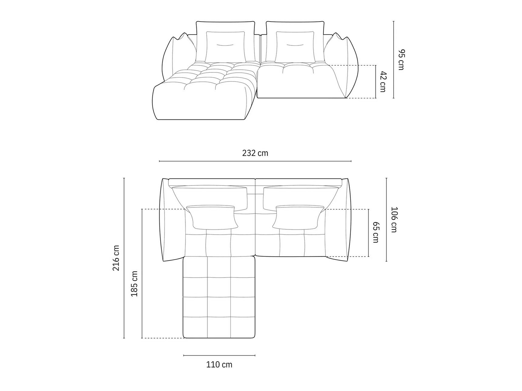 Modulares Ecksofa Benorli 102 (Casino Sand)