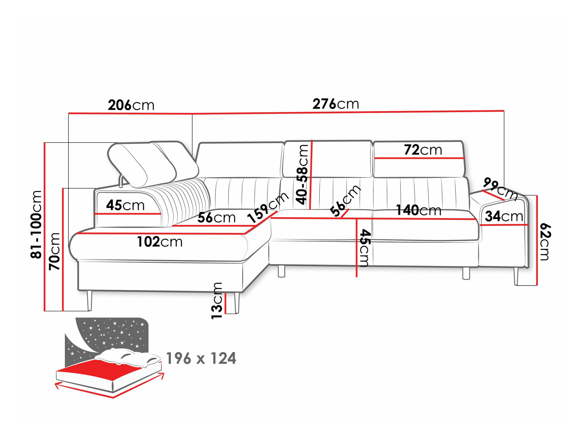 Ecksofa Comfivo Universum (Flow 09)