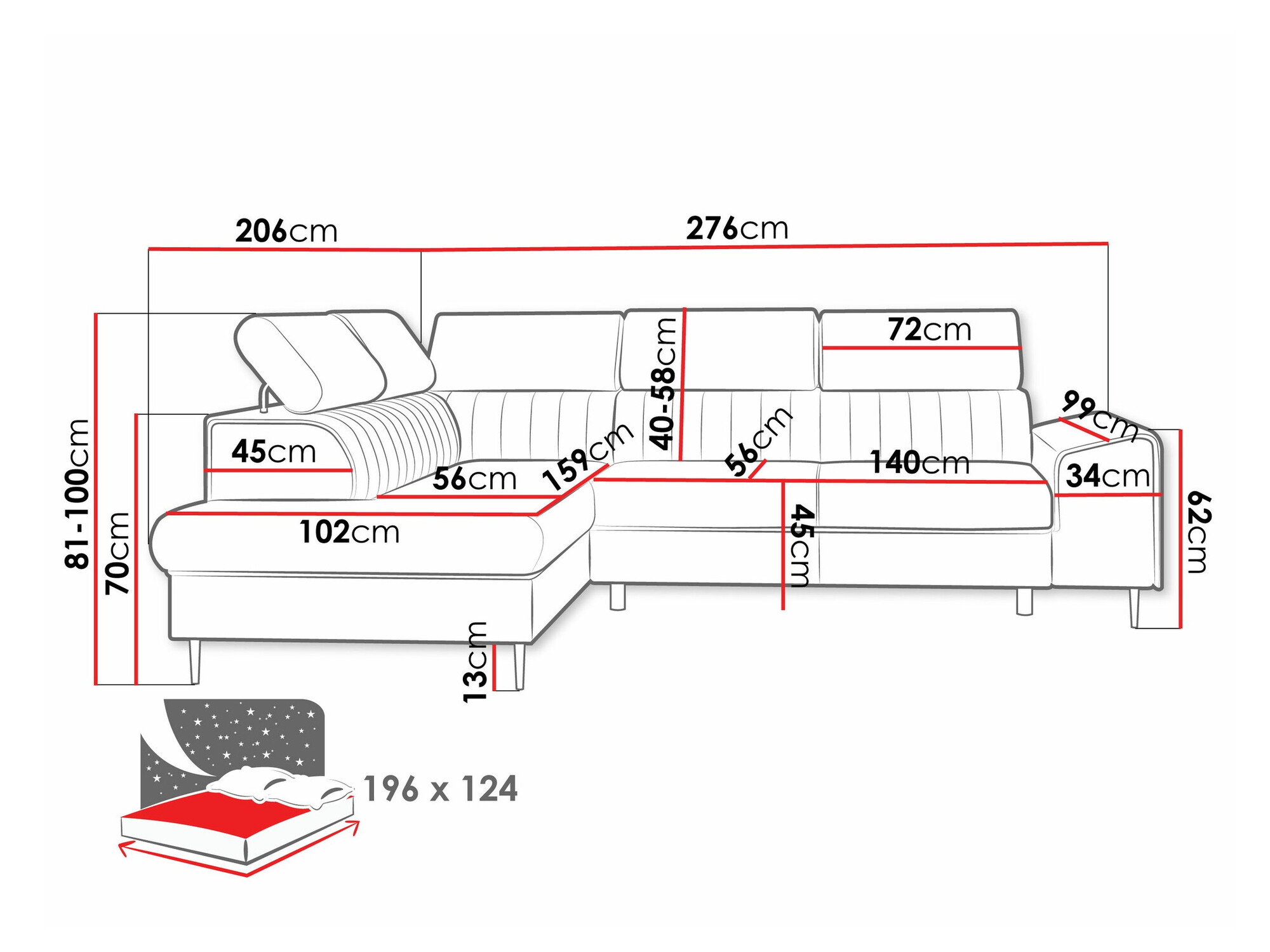 Ecksofa Comfivo Universum (Kronos 09)