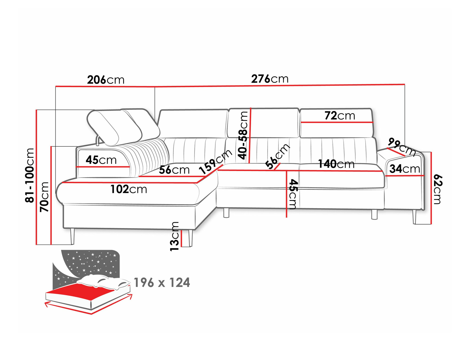 Ecksofa Comfivo Universum (Wave 05)