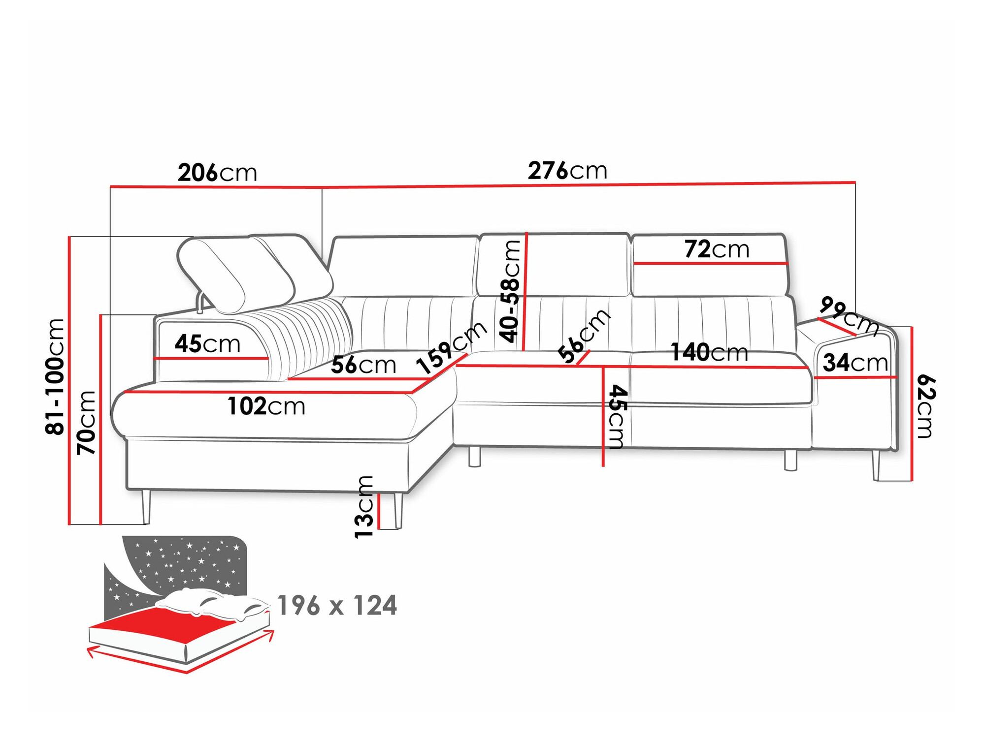 Ecksofa Comfivo Universum (Wave 15)