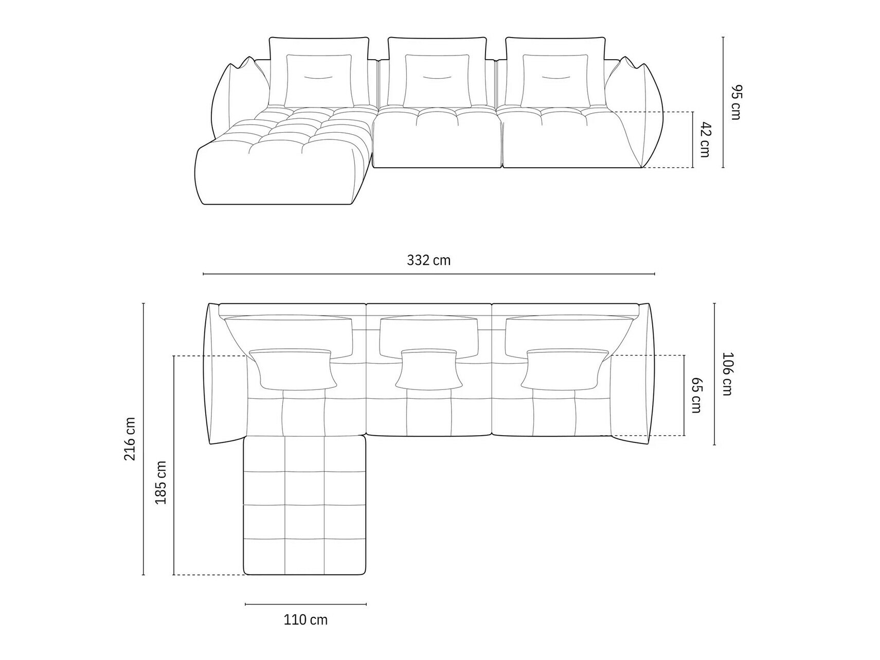 Modulares Ecksofa Benorli 103 (Casino Sand)