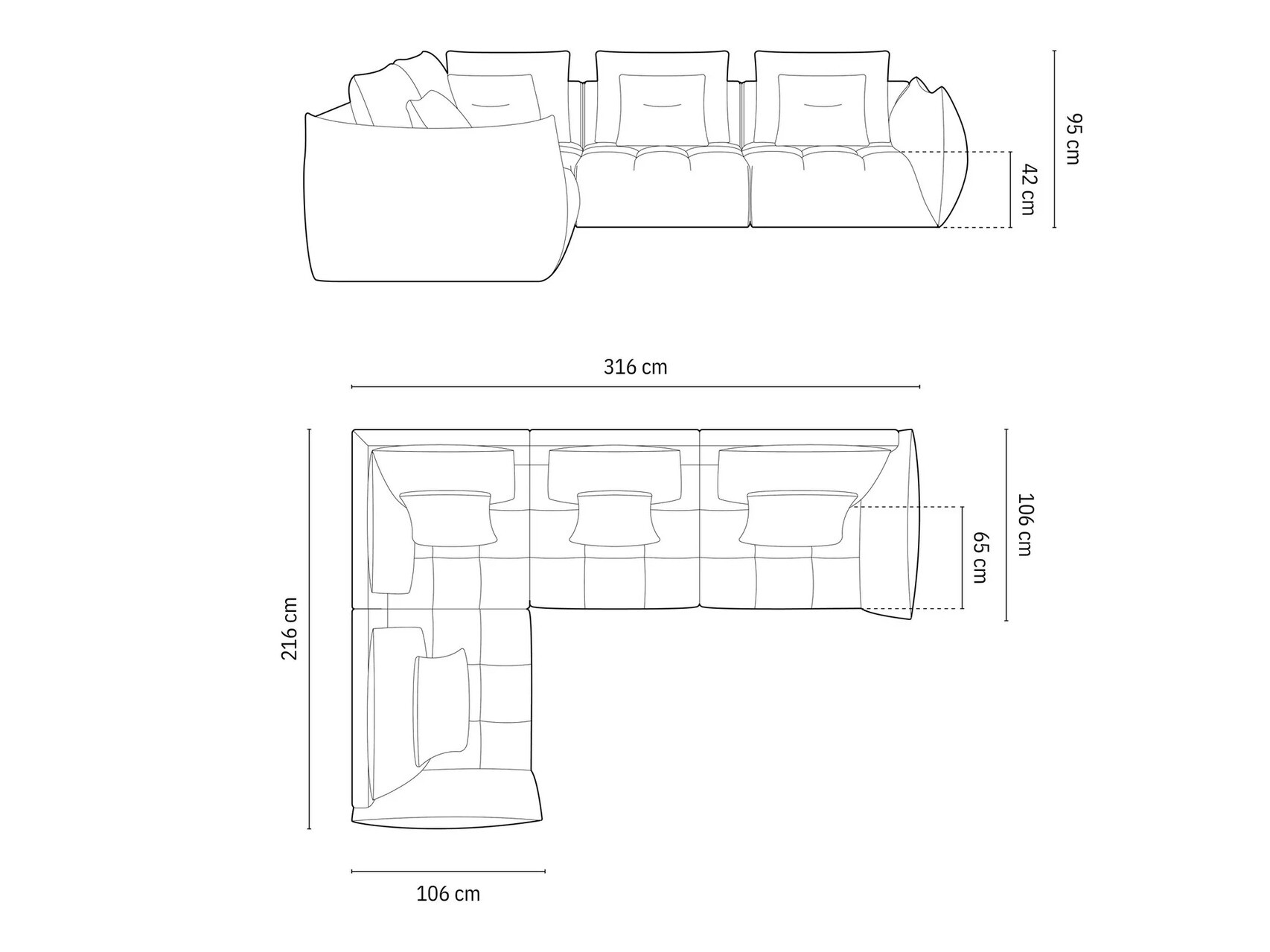 Modulares Ecksofa Benorli 105 (City 05)