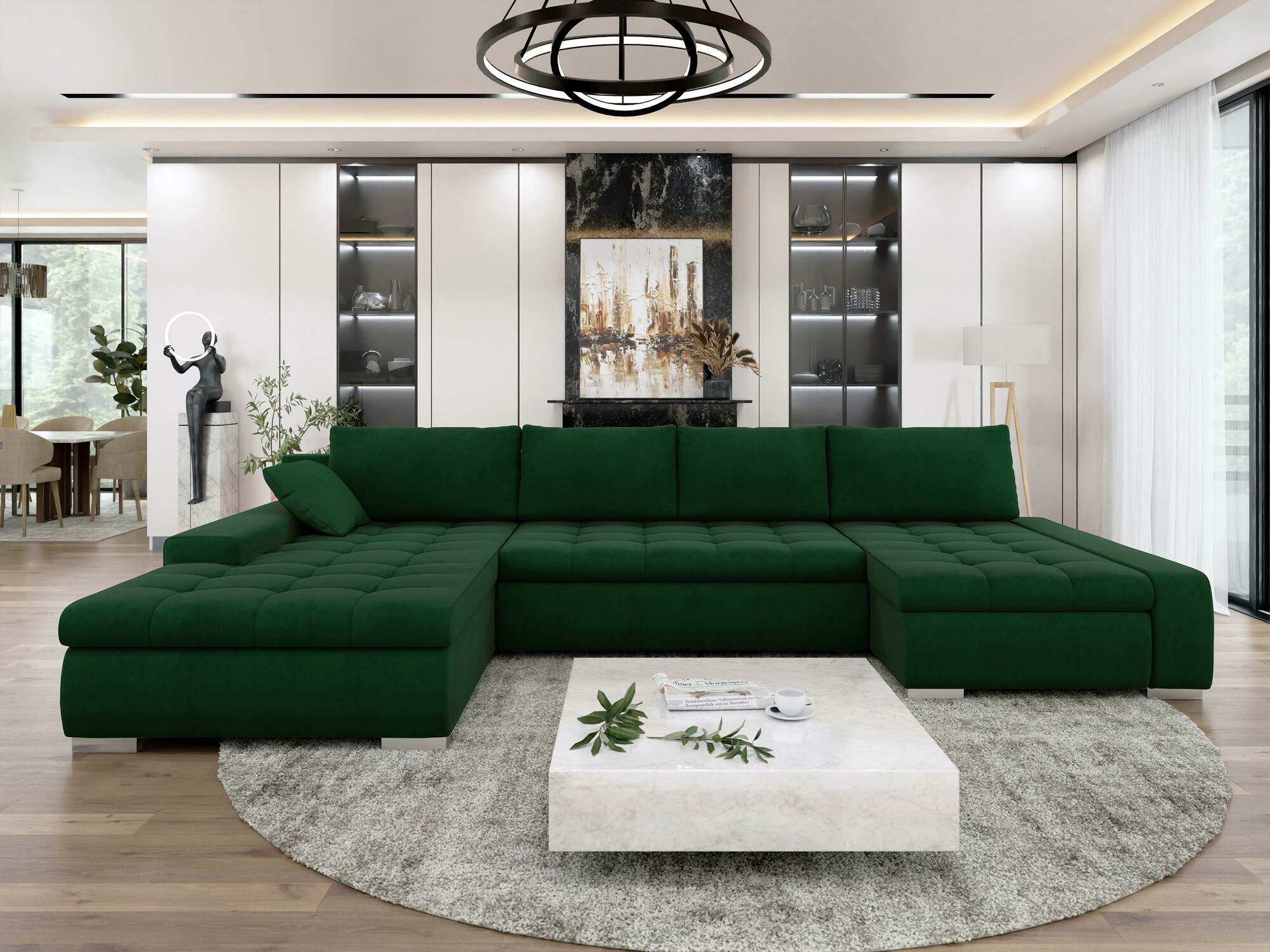 Ecksofa Comfivo Oliva (Uttario Velvet 2951)