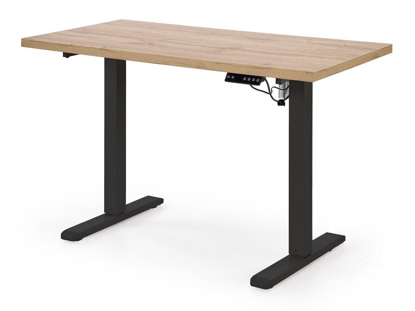 Höhenverstellbarer Schreibtisch Houston 1942 (Artisan Eichenholzoptik + Schwarz)