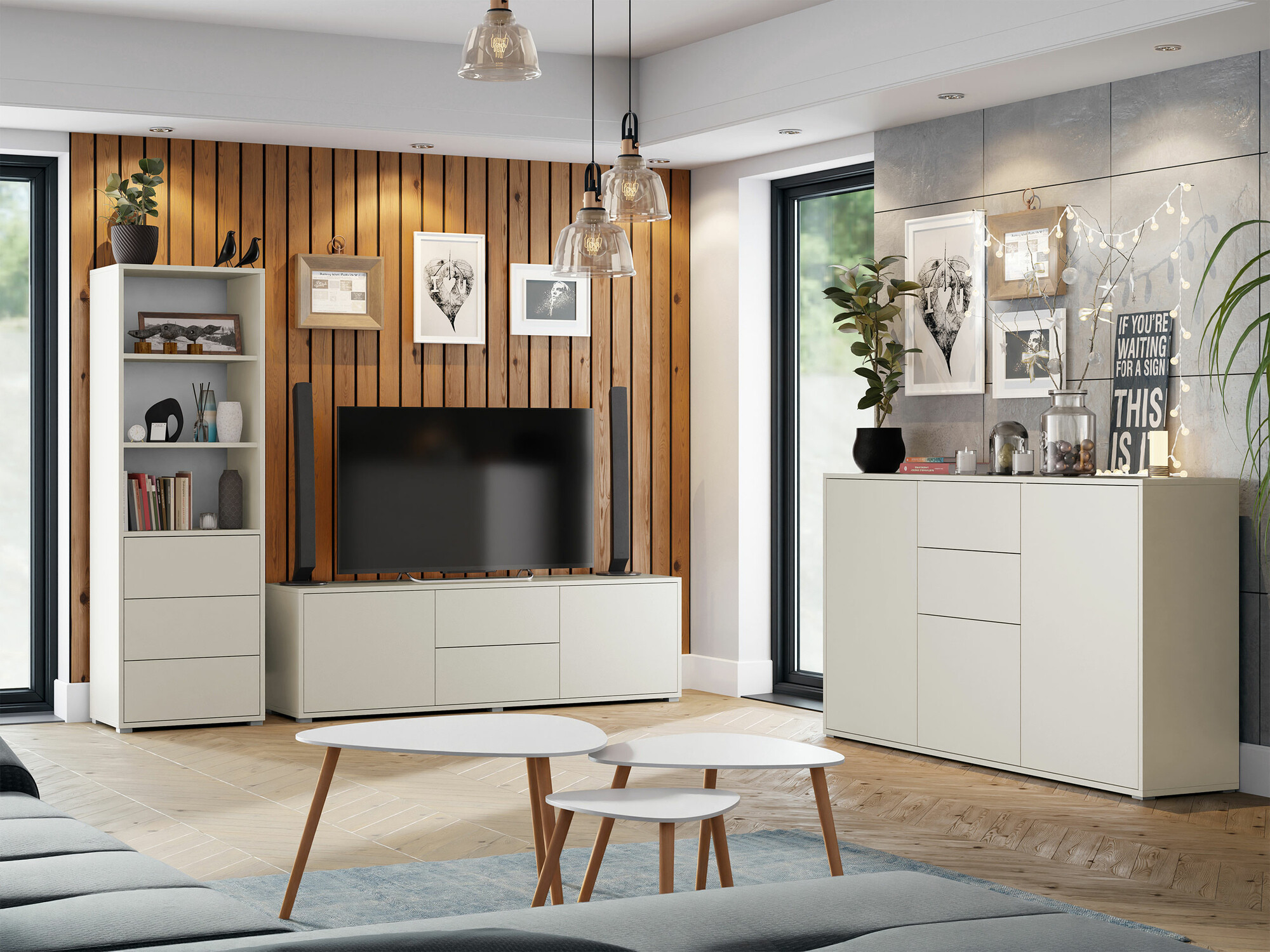 Wohnzimmer-Sets Comfivo Tutela III (Kaschmir)