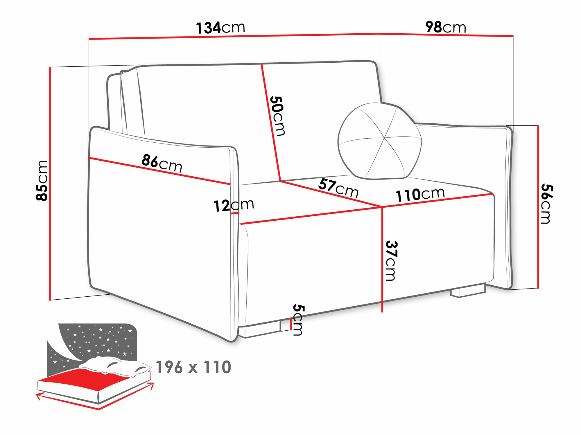 Schlafsofa Velven II (Soul 16)