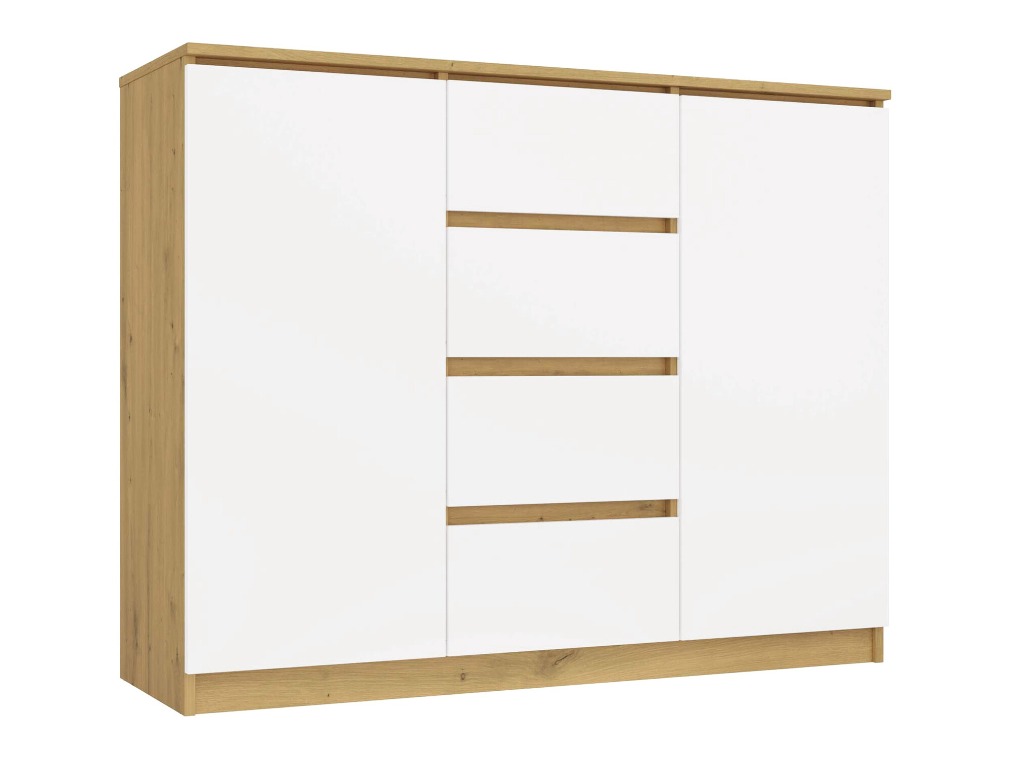 Kommoden Elbvelu 113 (Artisan Eichenholzoptik + Weiss)