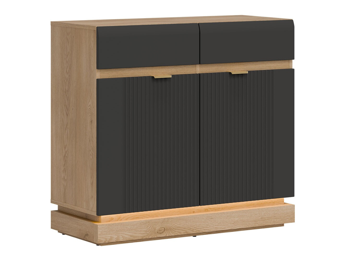Kommode Teselbu 102 (Anthrazit + Eiche)