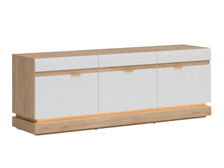 TV-Möbel Teselbu 100 (Weiss + Torro-Eiche)