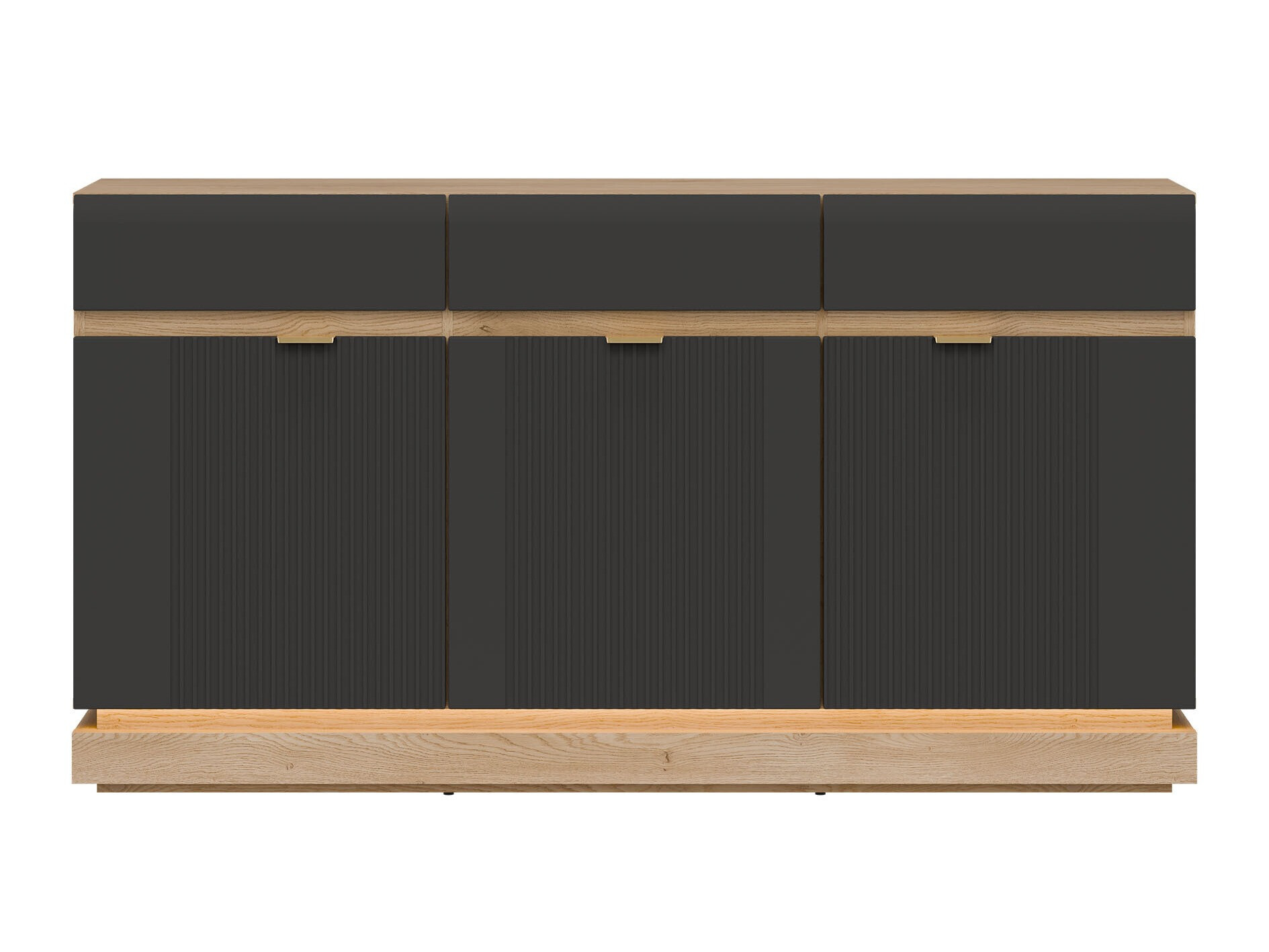 Kommode Teselbu 104 (Anthrazit + Eiche)