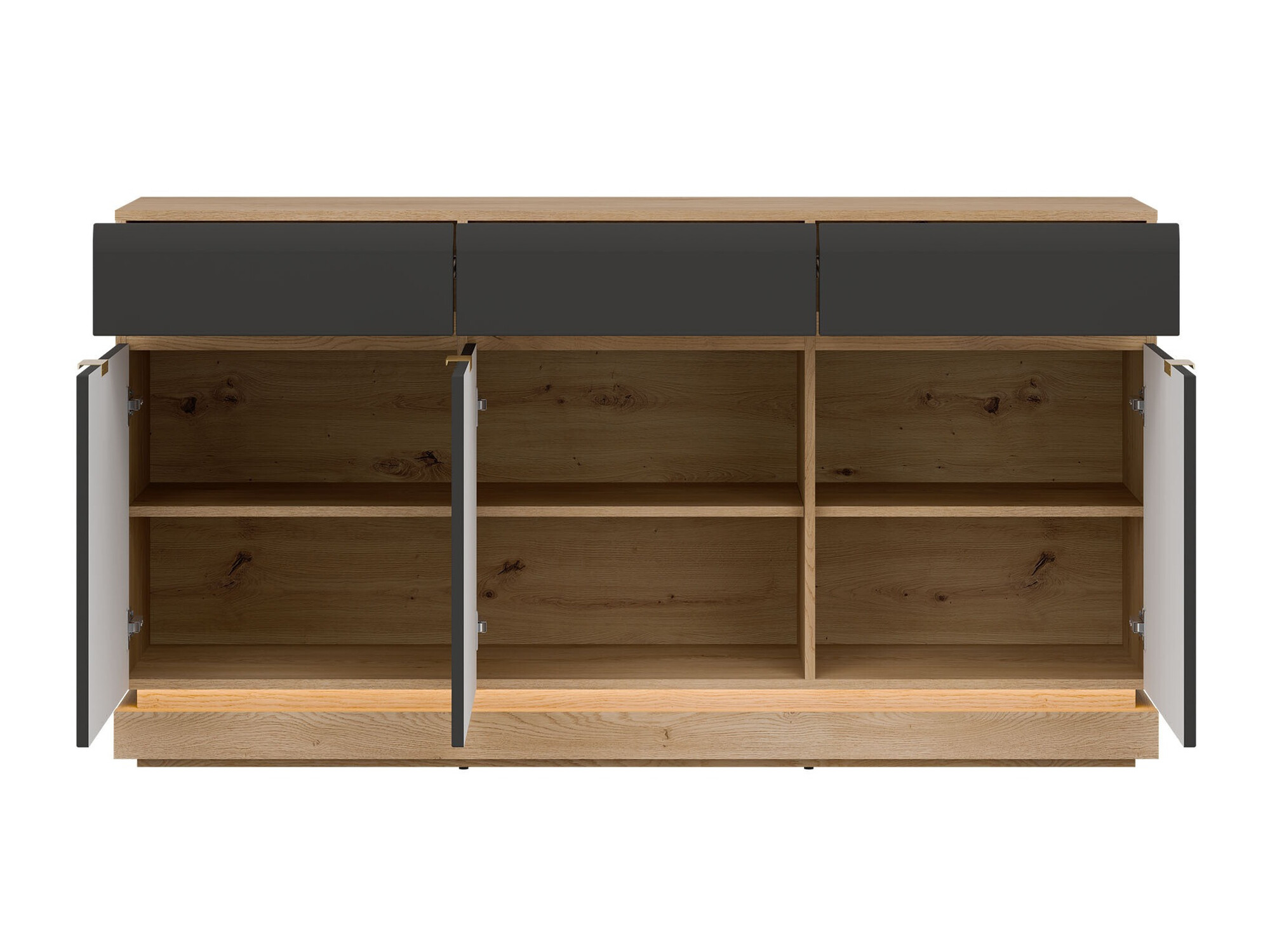Kommode Teselbu 104 (Anthrazit + Eiche)
