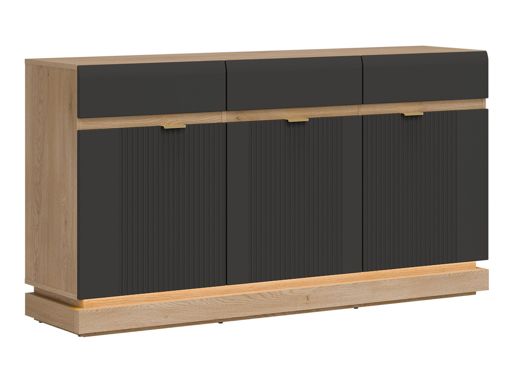 Kommode Teselbu 104 (Anthrazit + Eiche)