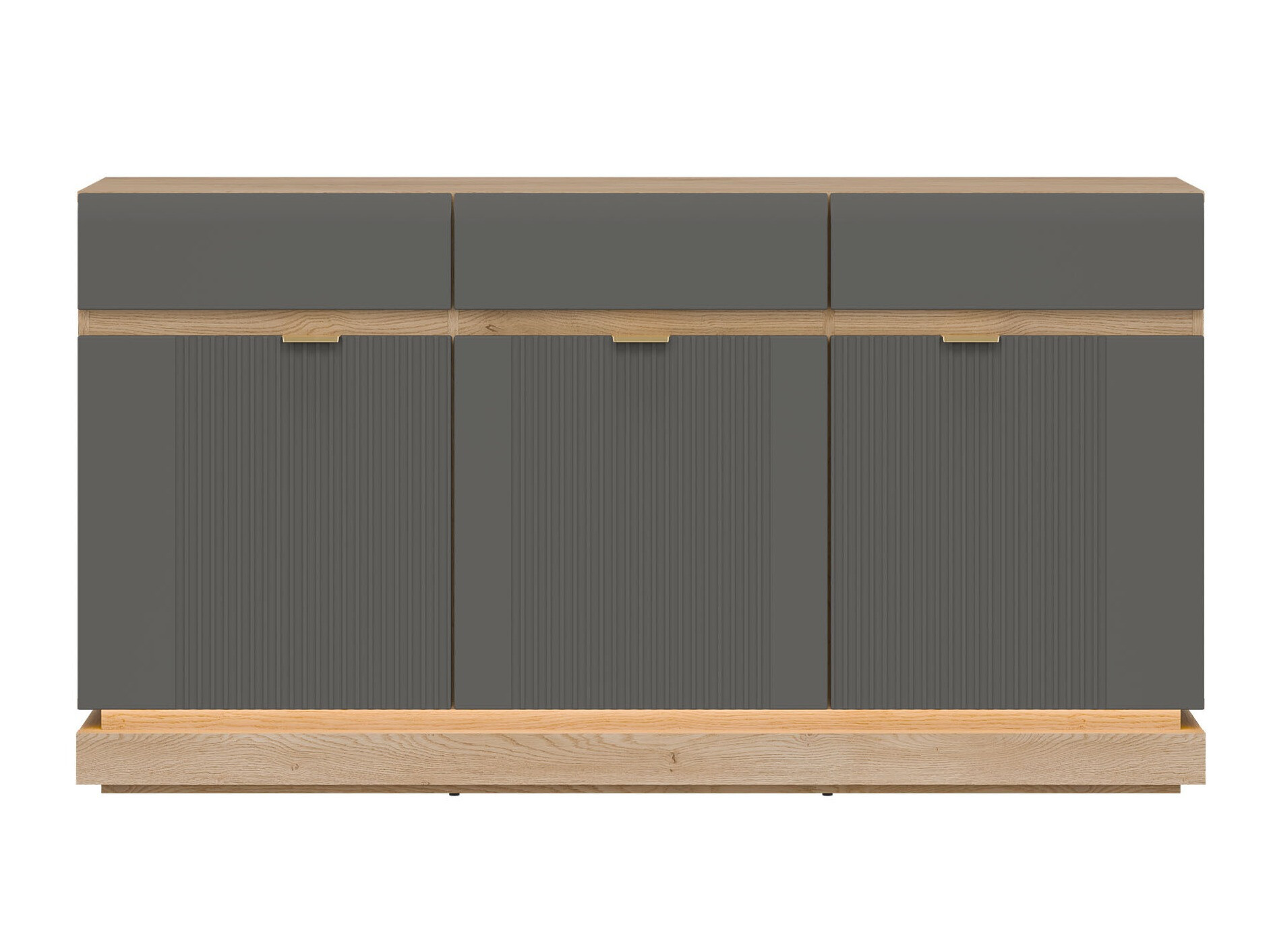 Kommode Teselbu 104 (Grau + Eiche)