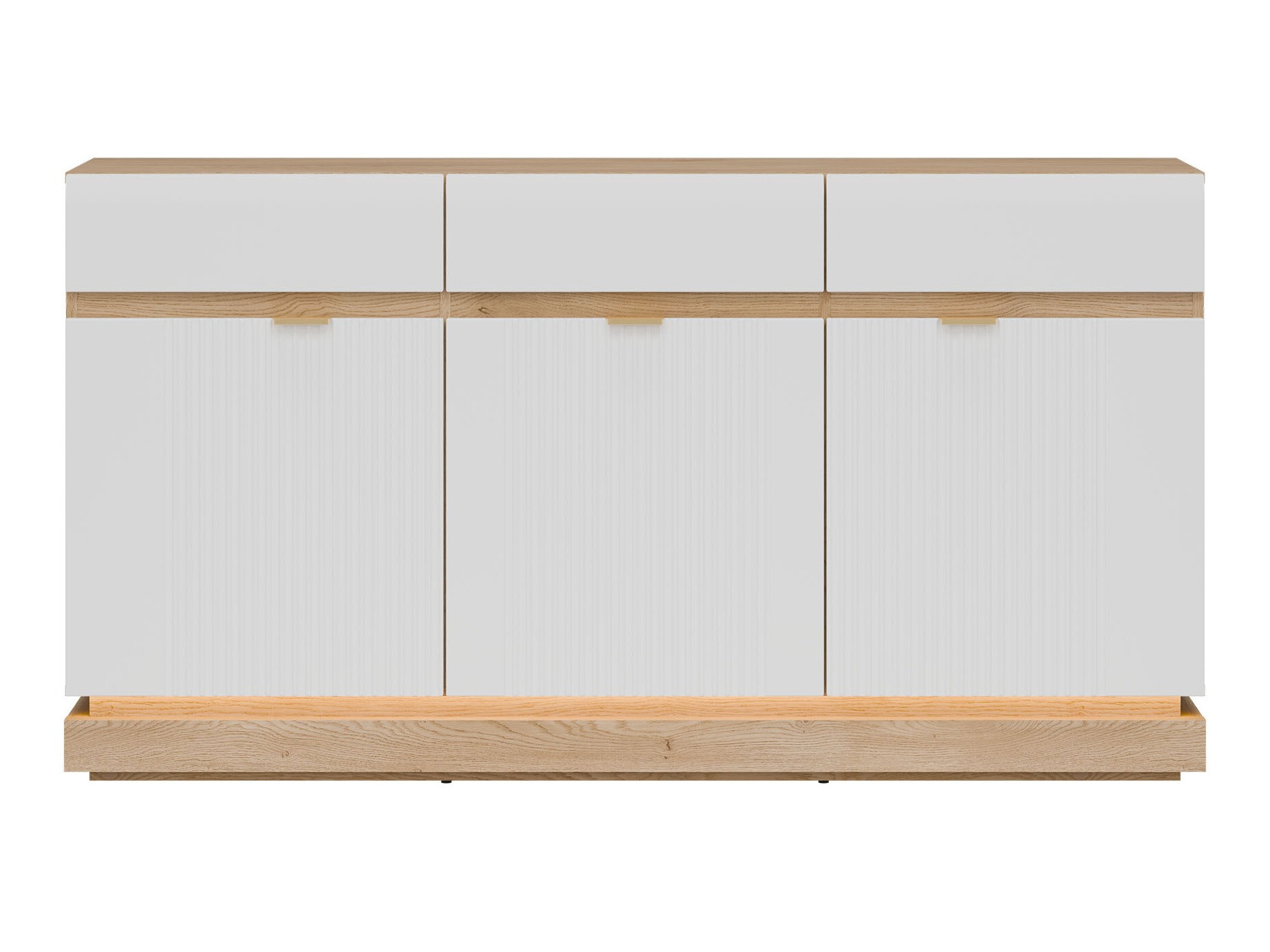Kommode Teselbu 104 (Weiss + Eiche)