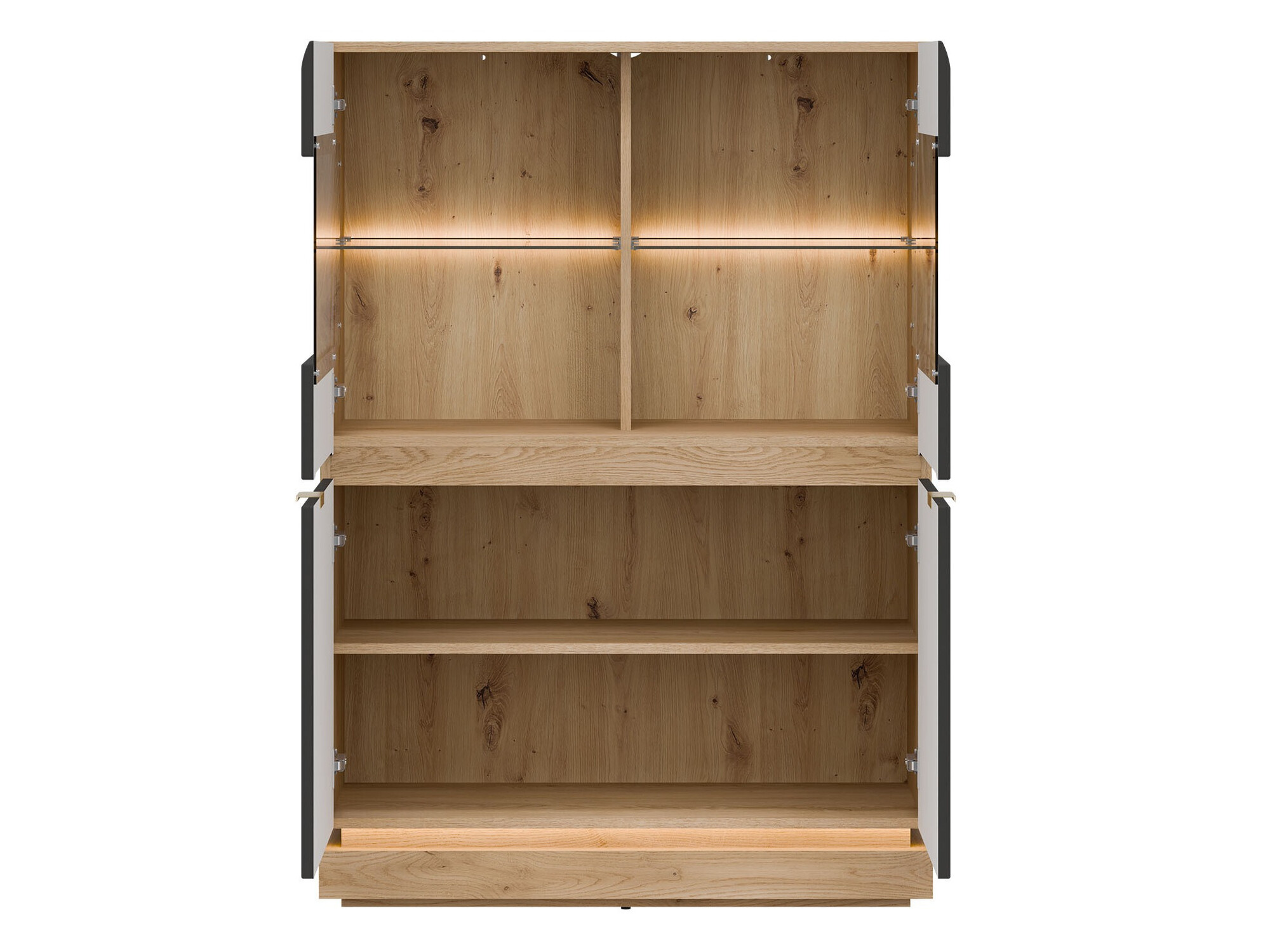 Sideboard Teselbu 105 (Anthrazit + Eiche)