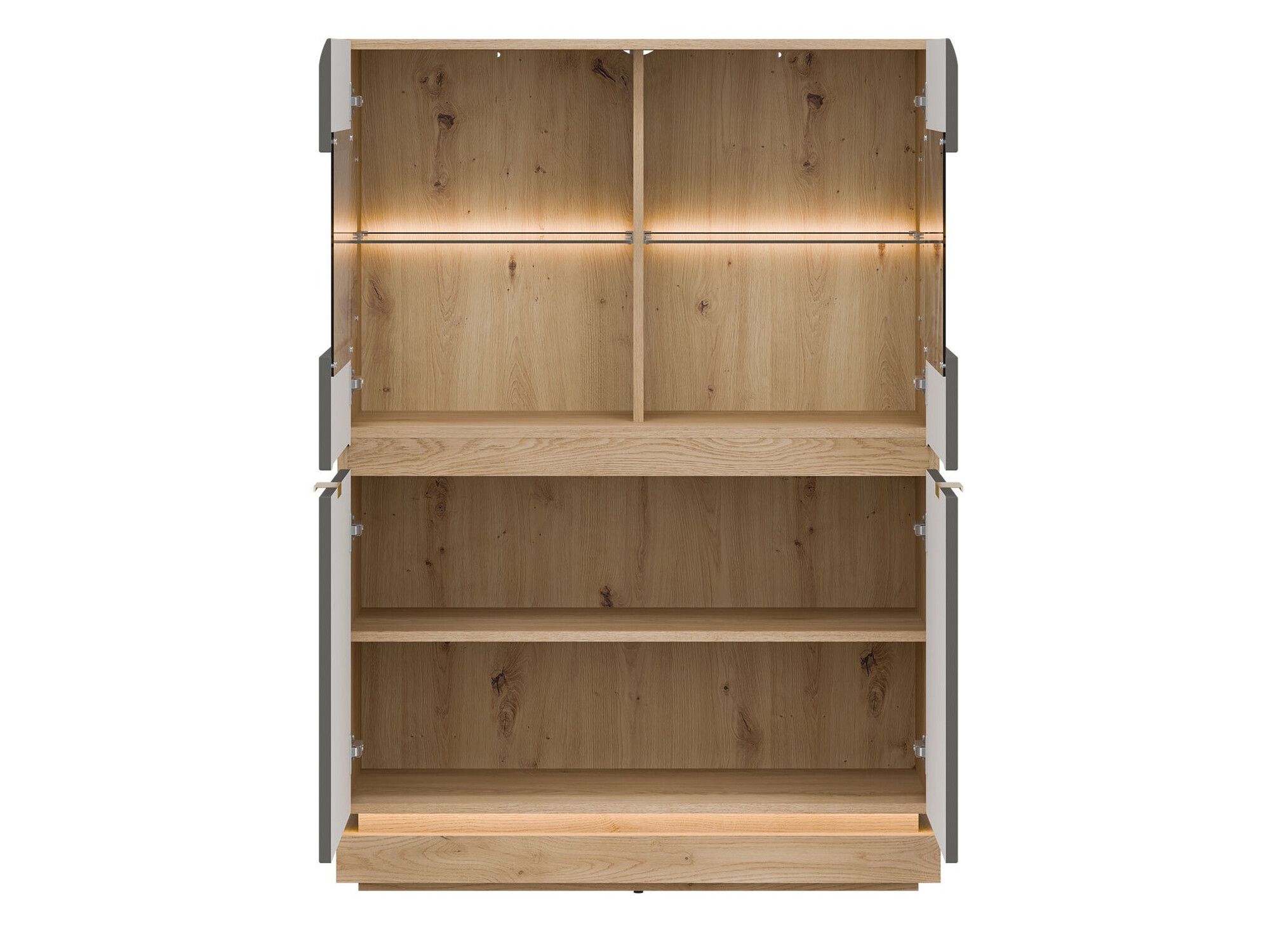 Sideboard Teselbu 105 (Grau + Eiche)