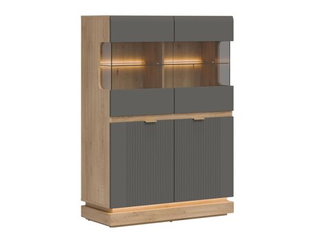 Sideboard Teselbu 105 (Grau + Eichenholzoptik)