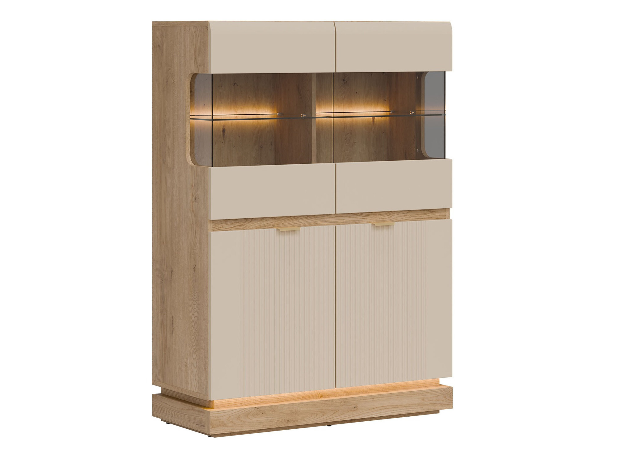 Sideboard Teselbu 105 (Kaschmir + Eichenholzoptik)