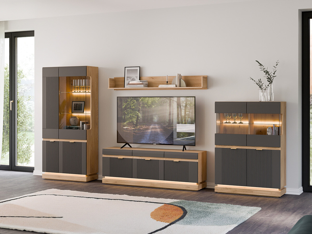 Regal Teselbu 111 (Anthrazit + Eiche)
