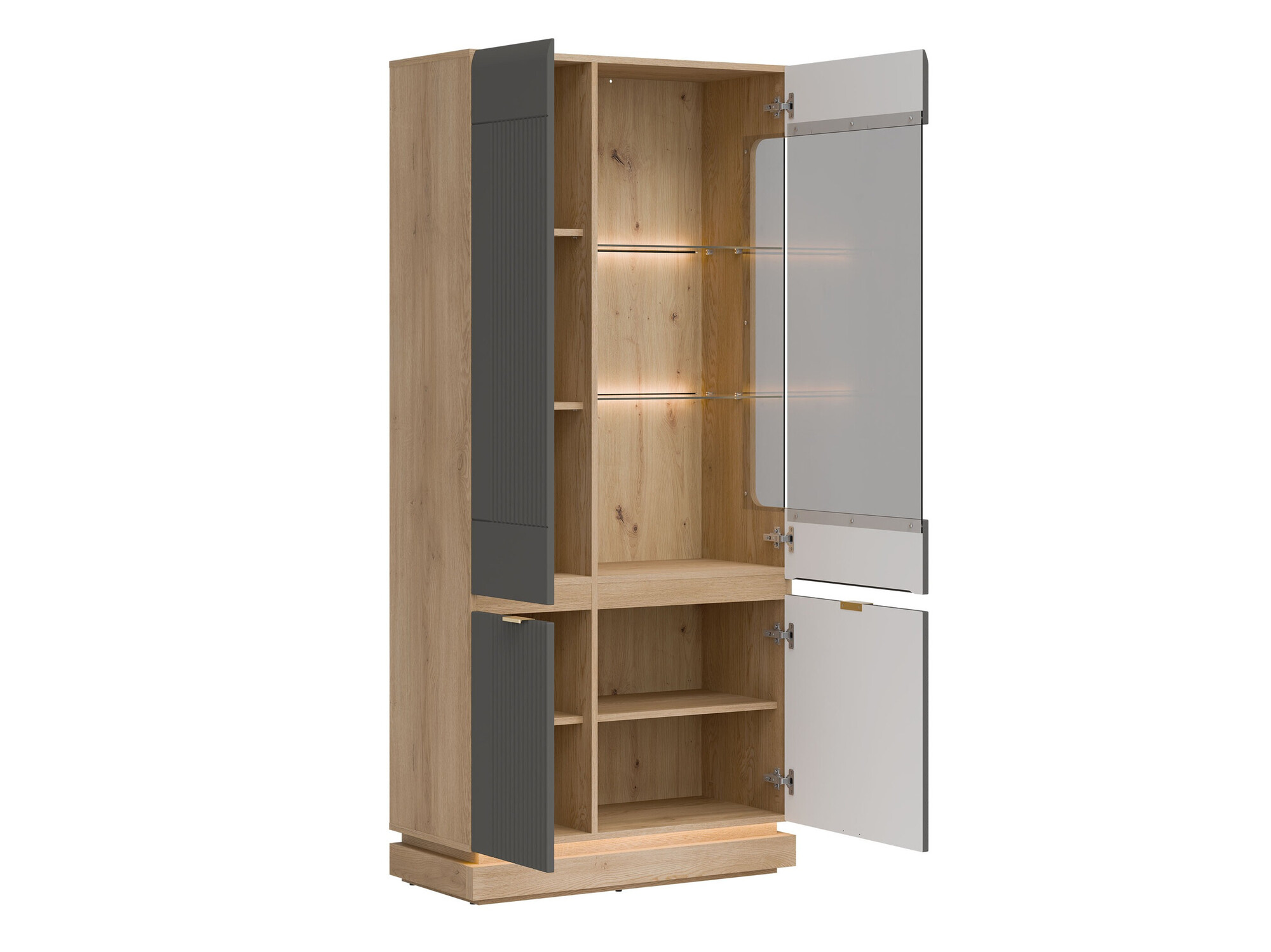 Regal Teselbu 111 (Grau + Eiche)