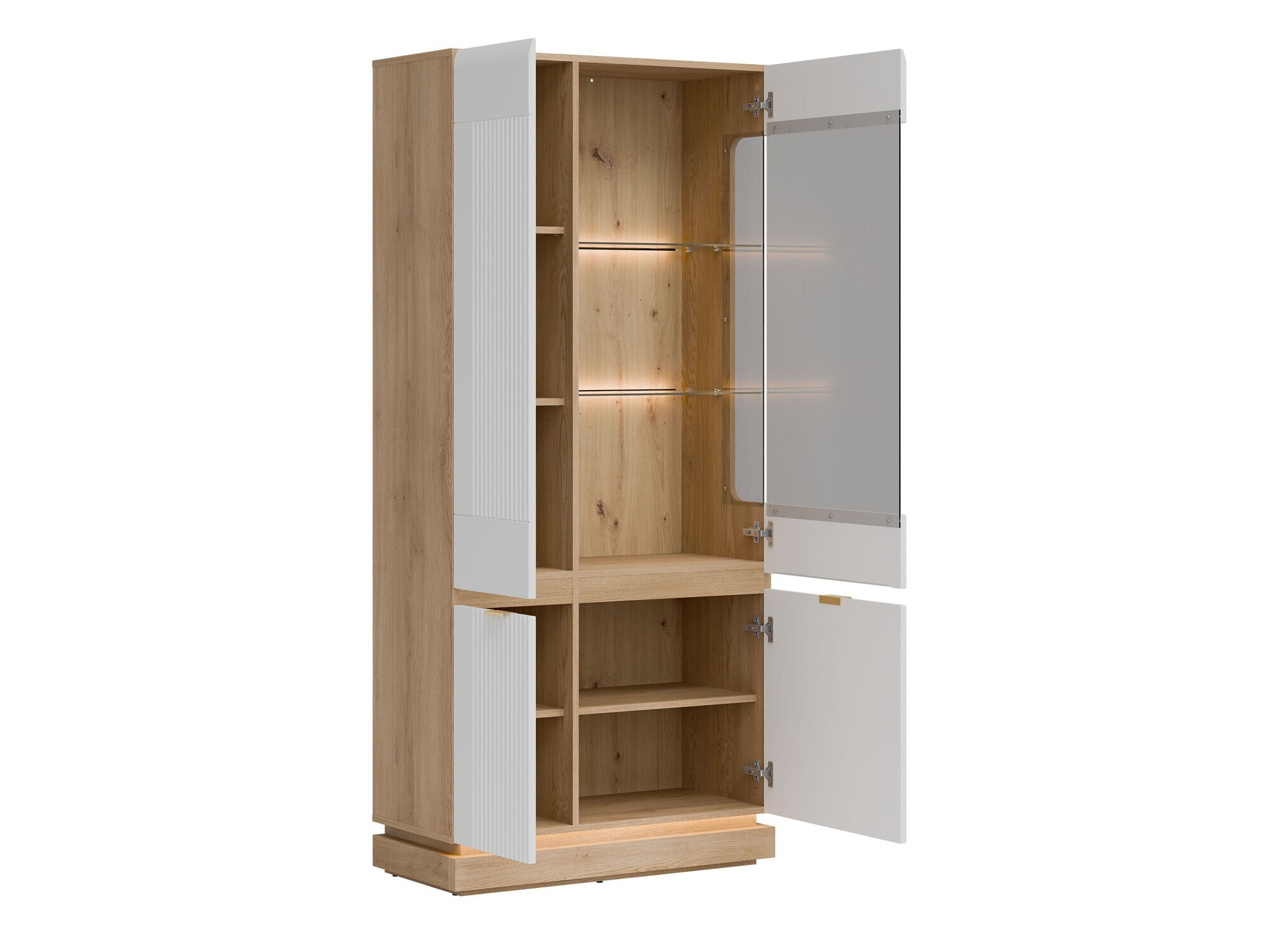 Regal Teselbu 111 (Weiss + Eichenholzoptik)