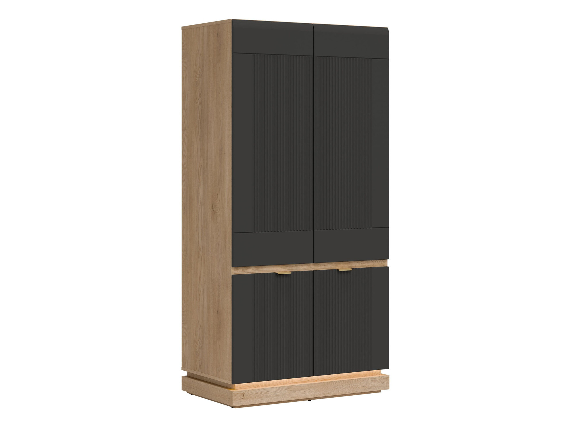 Kleiderschrank Teselbu 113 (Anthrazit + Eiche)