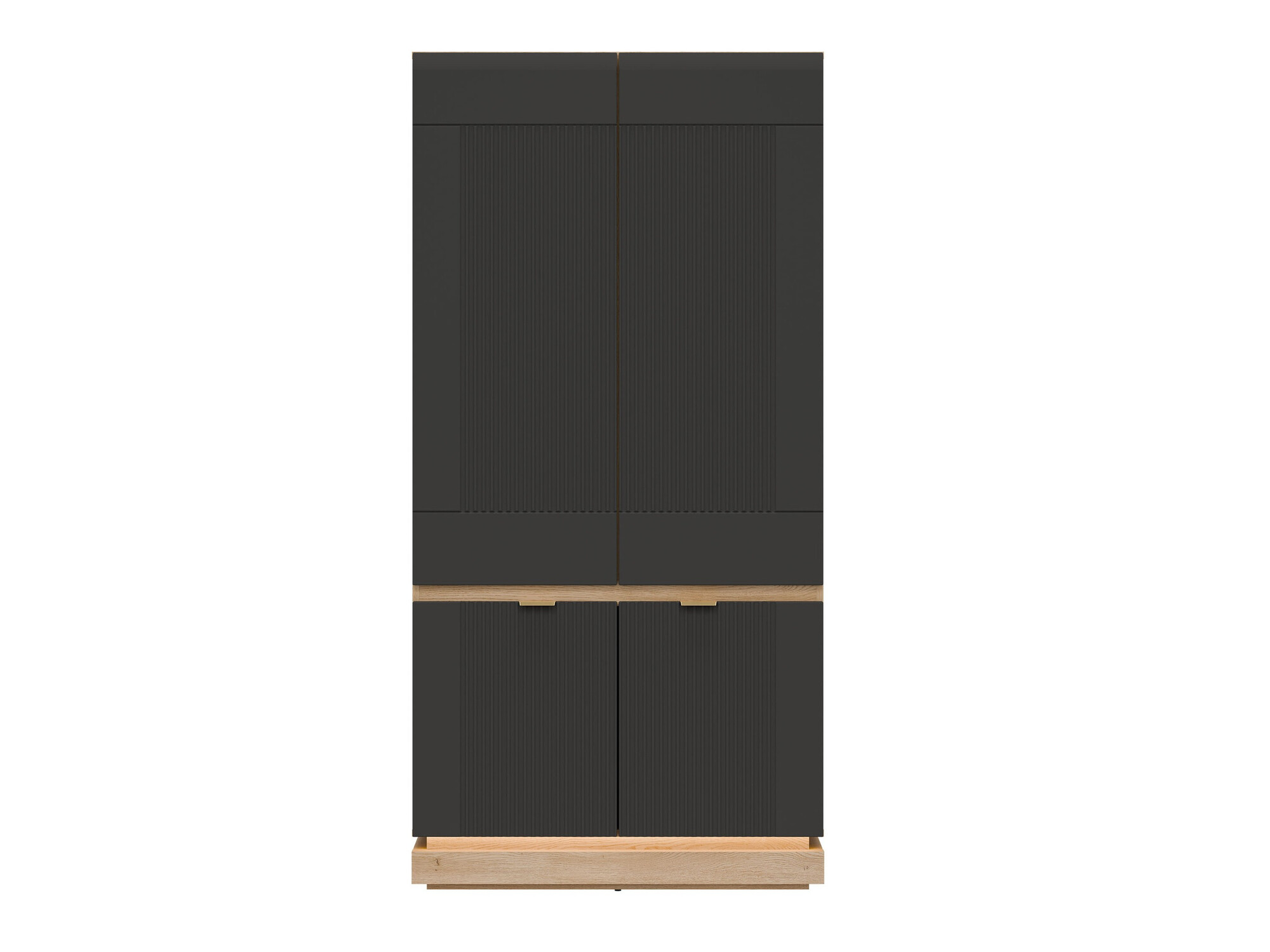 Kleiderschrank Teselbu 113 (Anthrazit + Eiche)