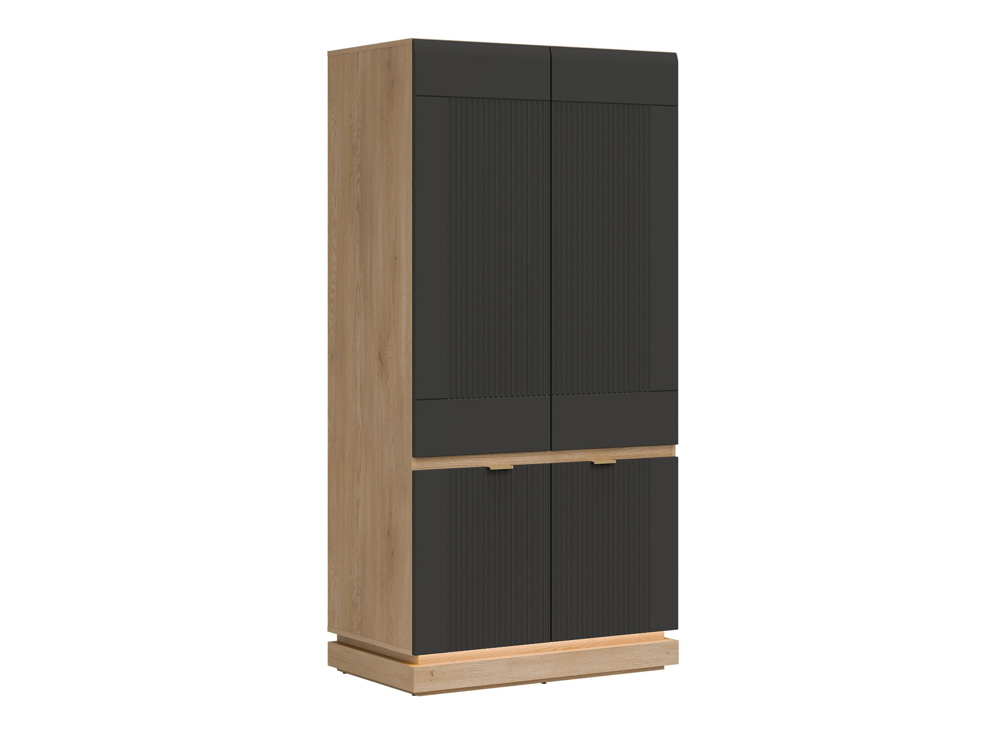 Kleiderschrank Teselbu 113 (Anthrazit + Eiche)