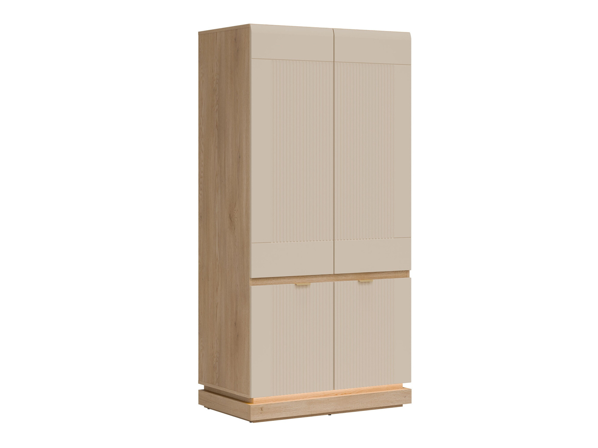 Kleiderschrank Teselbu 113 (Kaschmir + Eiche)