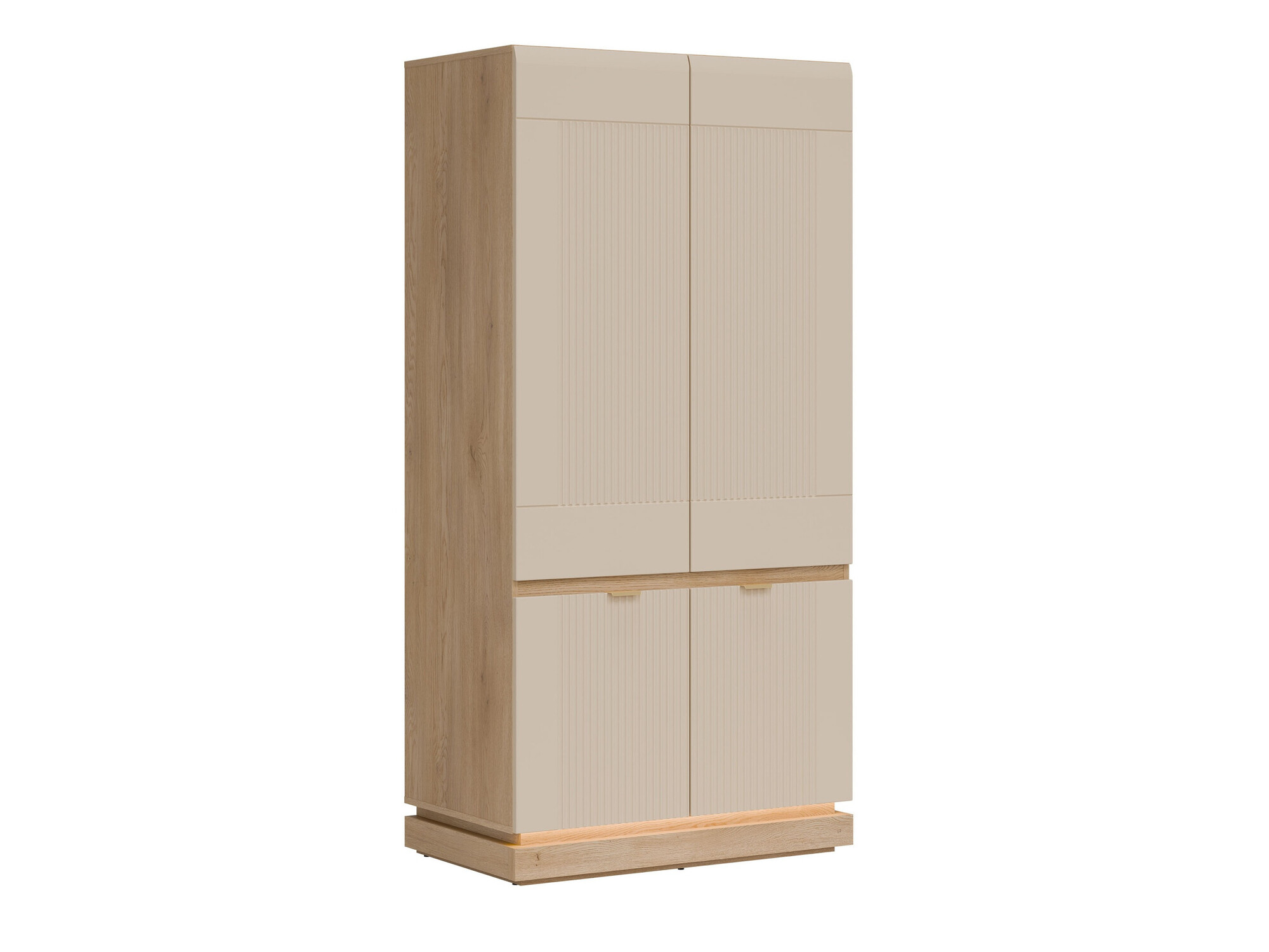 Kleiderschrank Teselbu 113 (Kaschmir + Eiche)