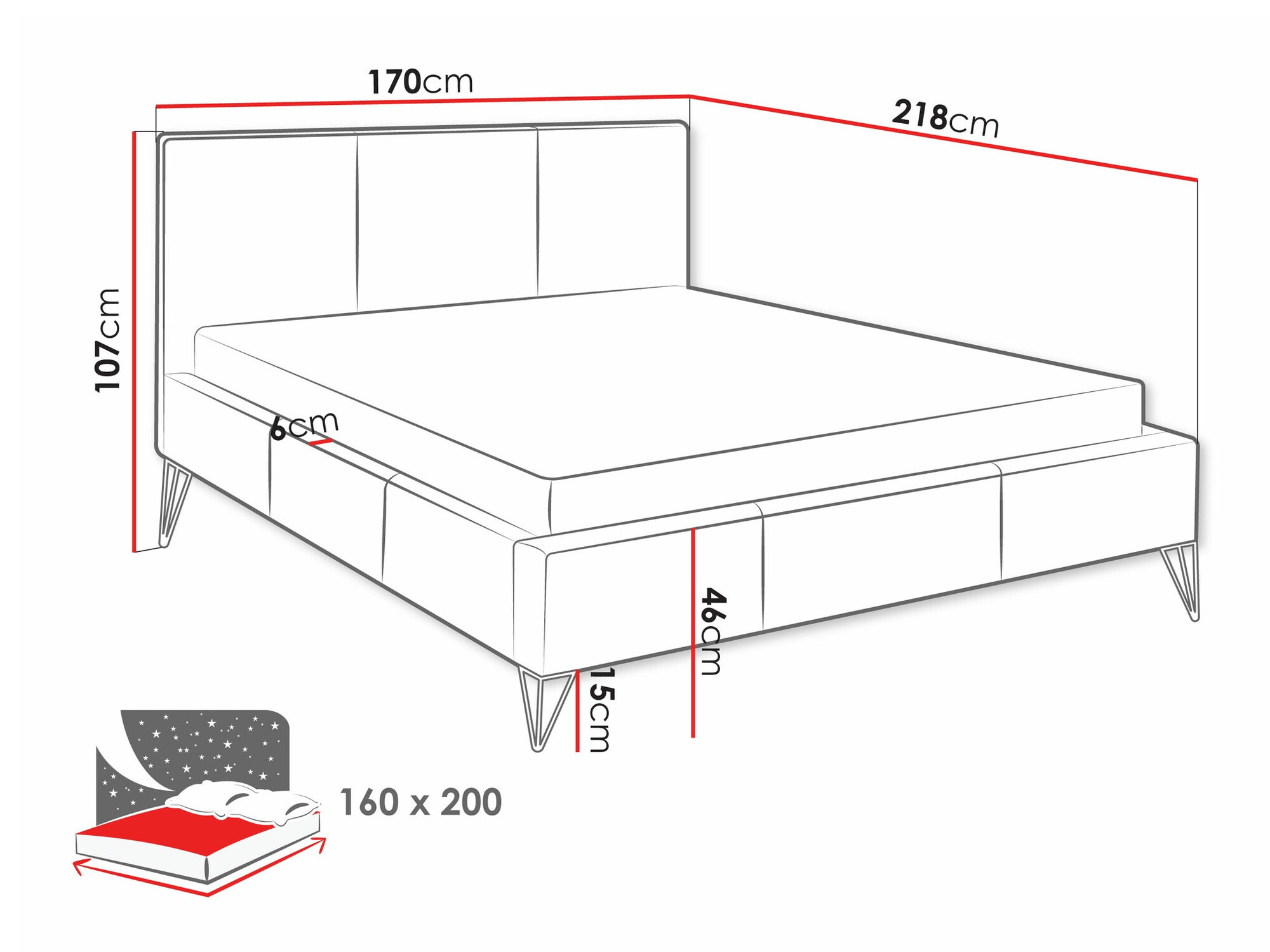 Bett Clovis 118 (Ruben 2115)