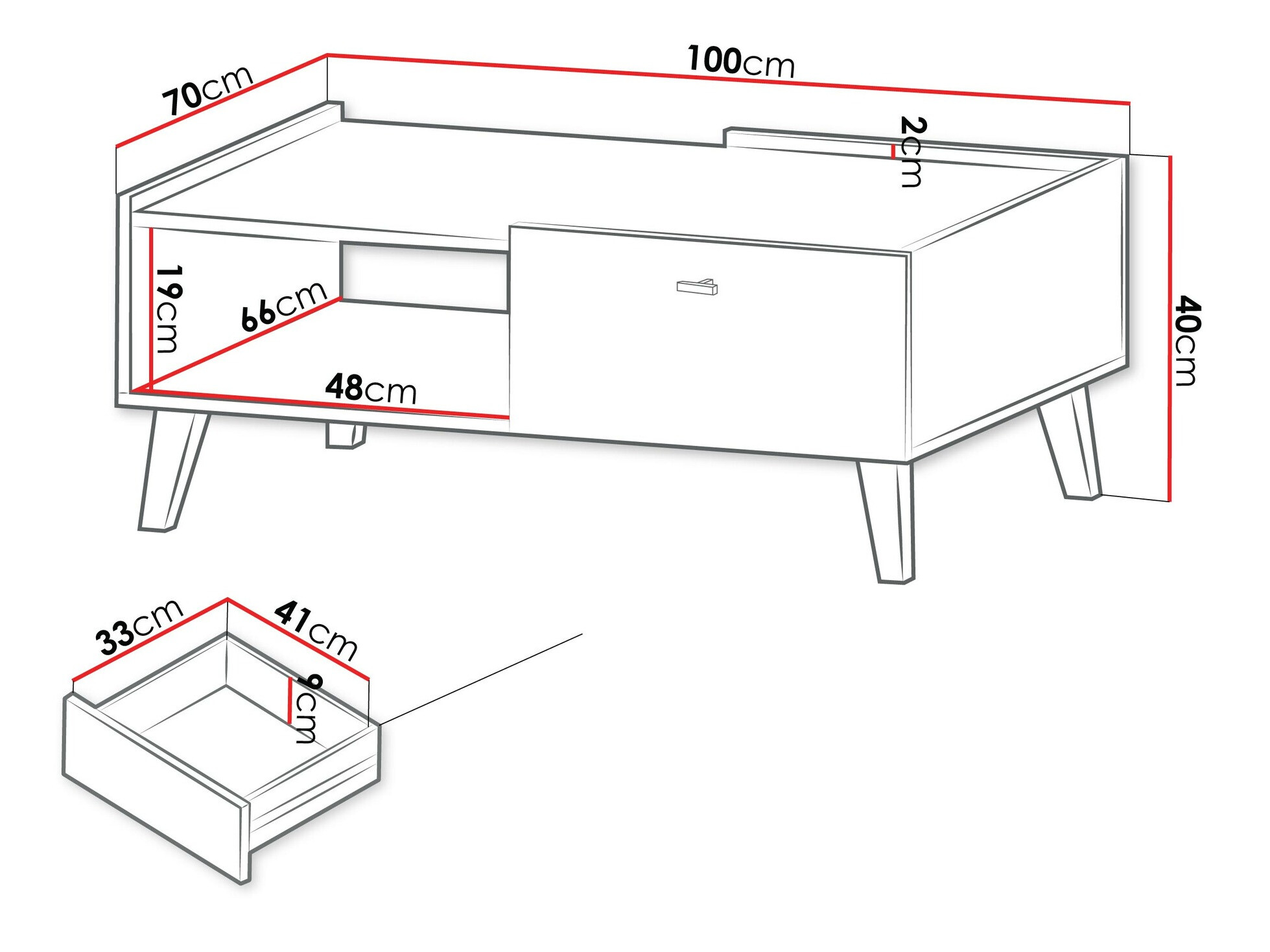 Couchtisch Comfivo Hedera